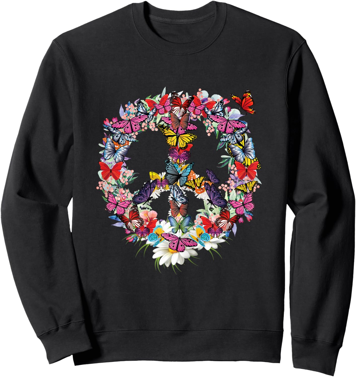 Peace , White Sweatshirt - Sweatshirt | Black