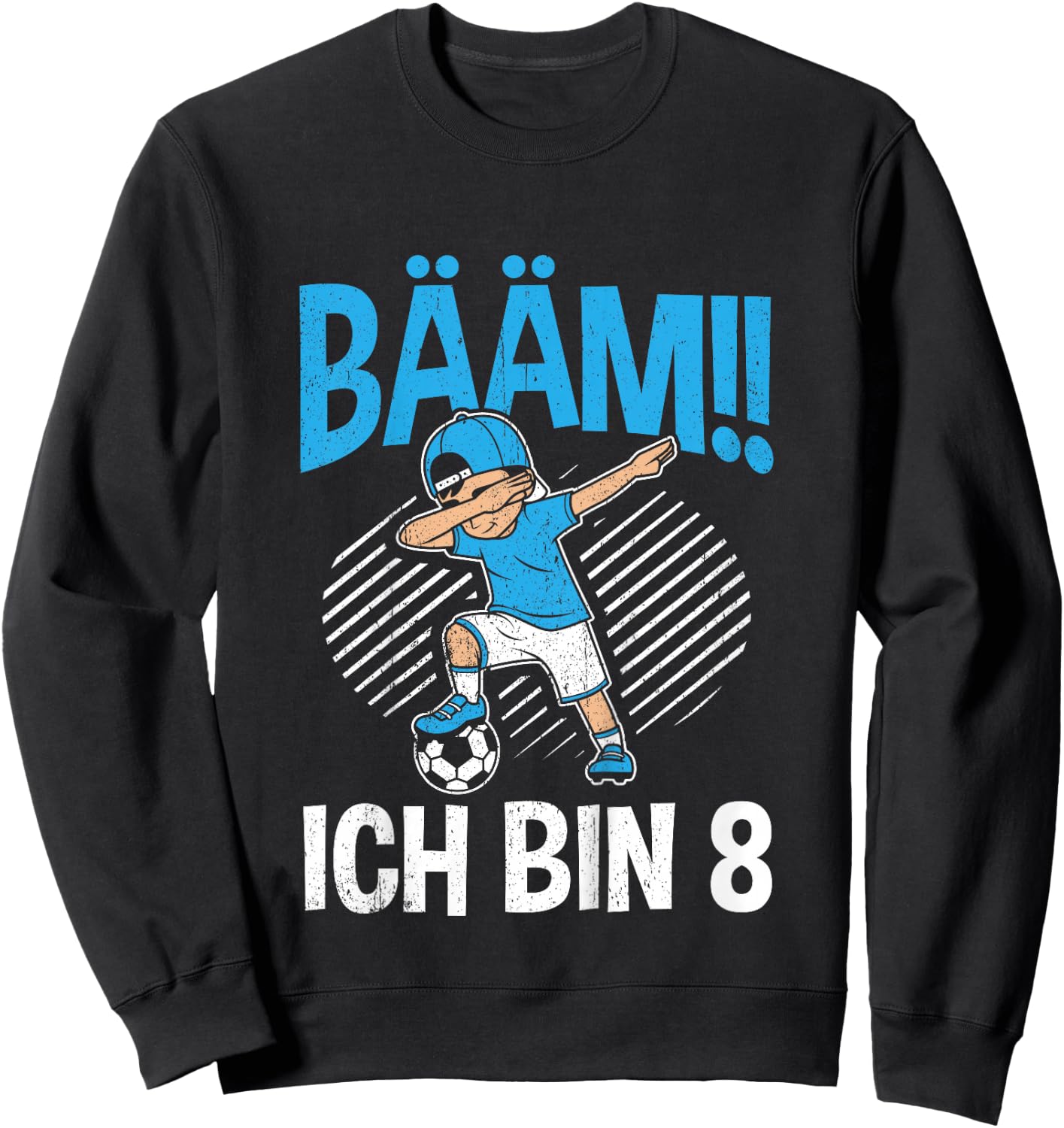 BÄÄM Ich bin 8 Dabbing Geburtstagsshirt 8 Jahre Jungs Sweatshirt - Sweatshirt | Black