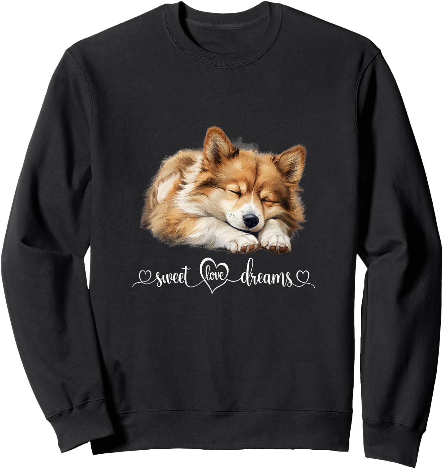 Cute Dog Graphic Dog Lover Icelandic Sheepdog Puppy Dog Sweatshirt - Sweatshirt | Black