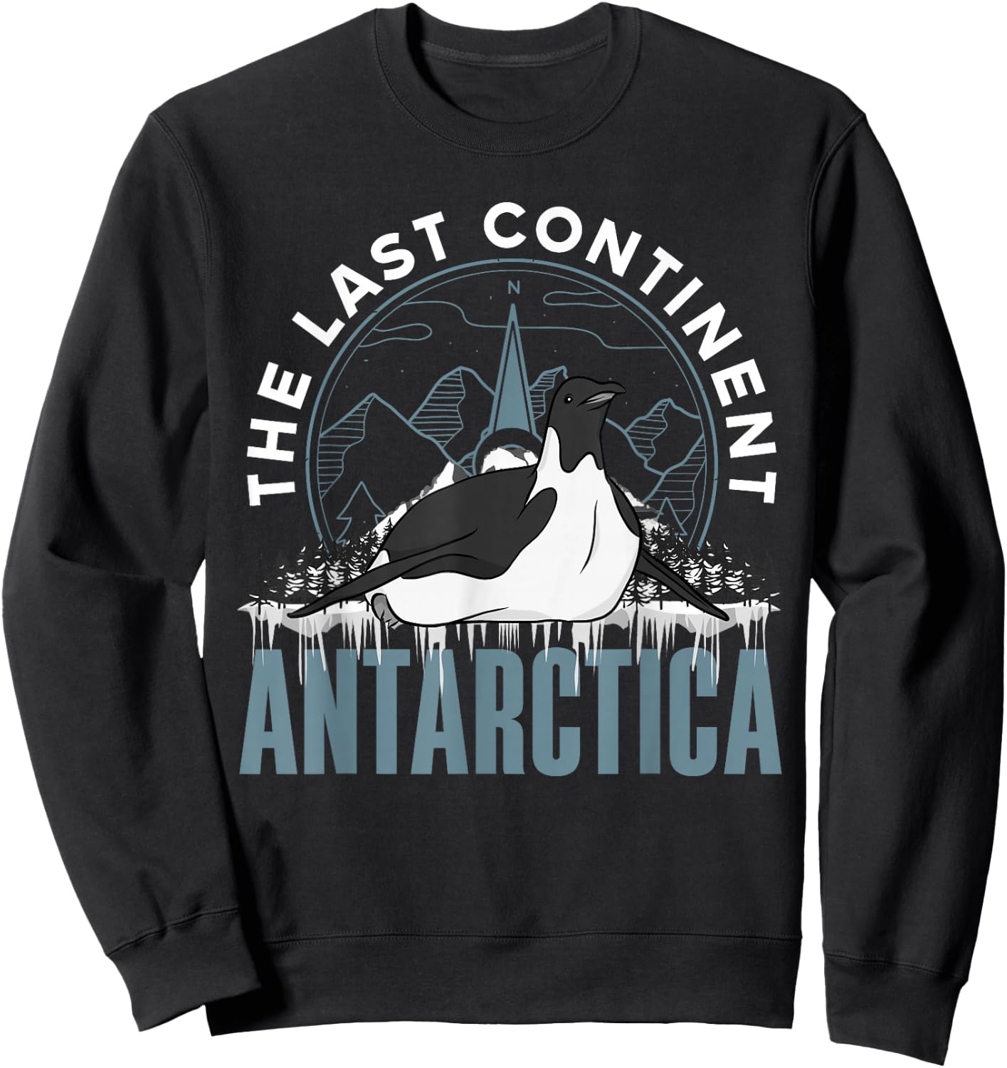 Antarctica Wildlife and South Pole Expedition -Adults Black Cotton Blend Small Classic Fit Short Sleeve Sweatshirt - Sweatshirt | Black