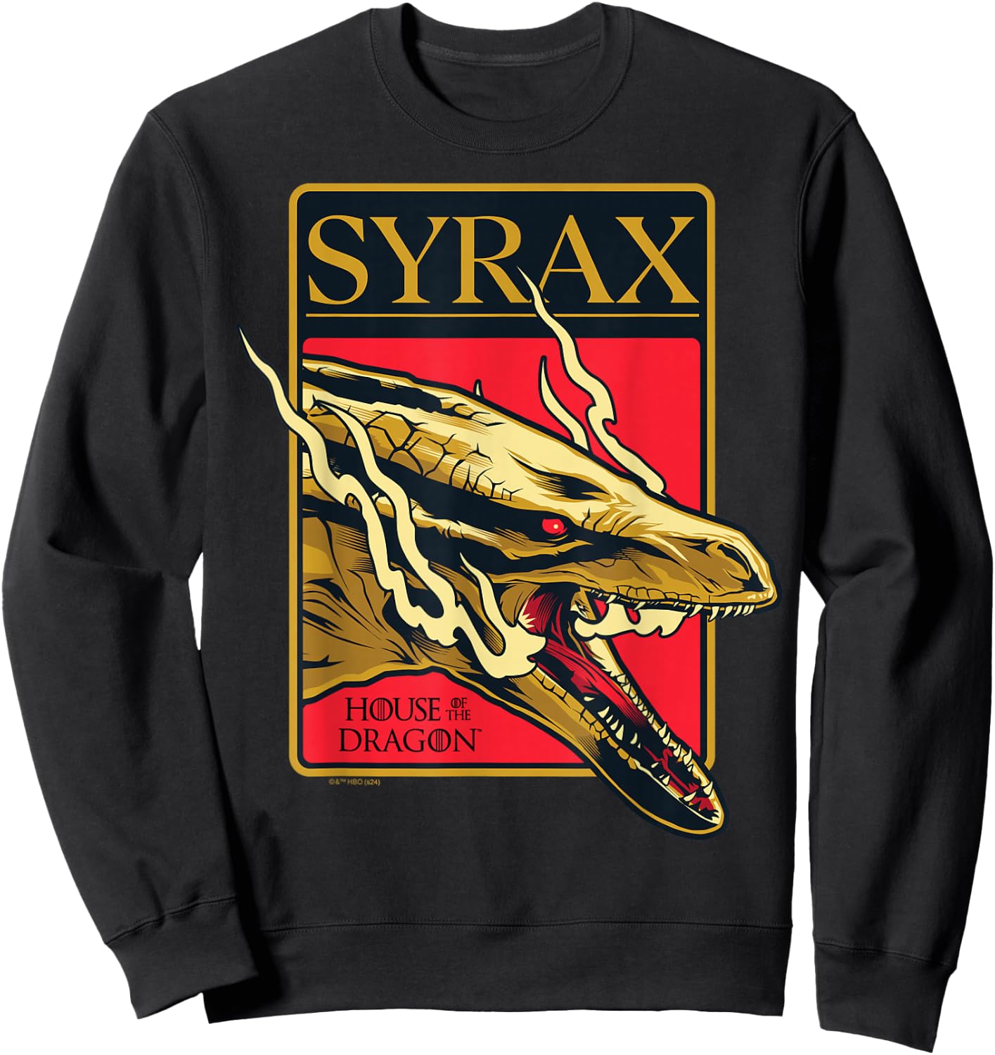 House Of The Dragon - Syrax Rhaenyra Targaryen Dragon Sweatshirt - Sweatshirt | Black