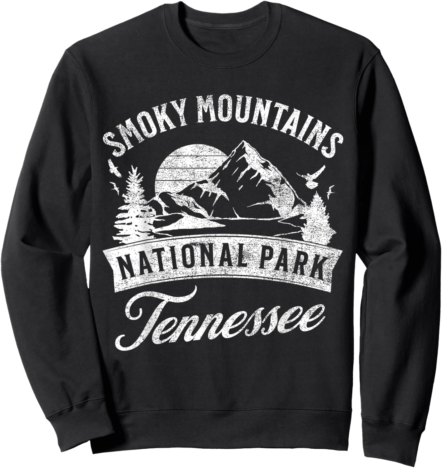 Great Smoky Mountains Nature Mountains Hiking Outdoors Sweatshirt - Sweatshirt | Black