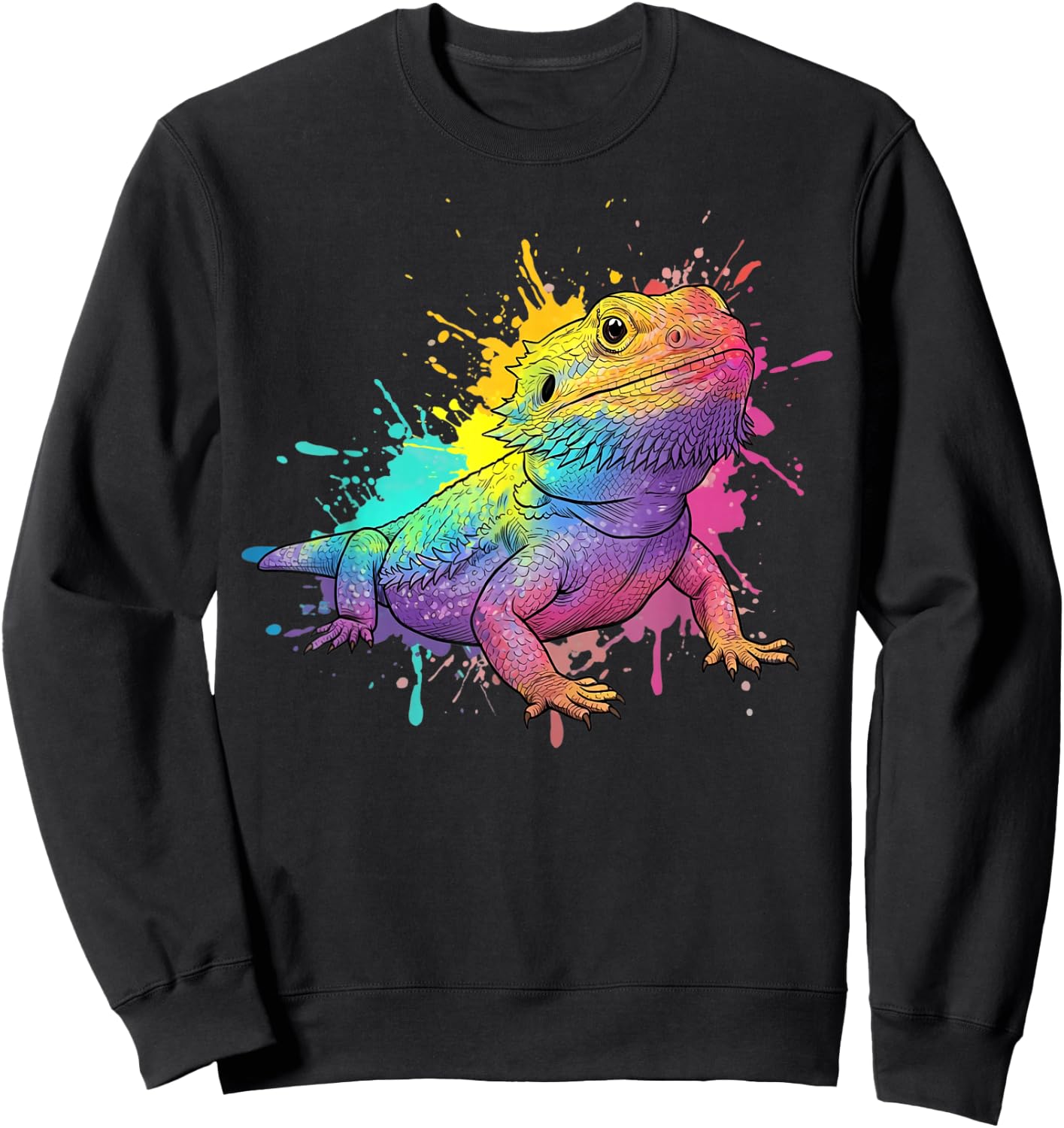 Bearded Dragon Beardie Lovers For Kids Boys Girls Men Women Sweatshirt - Sweatshirt | Black
