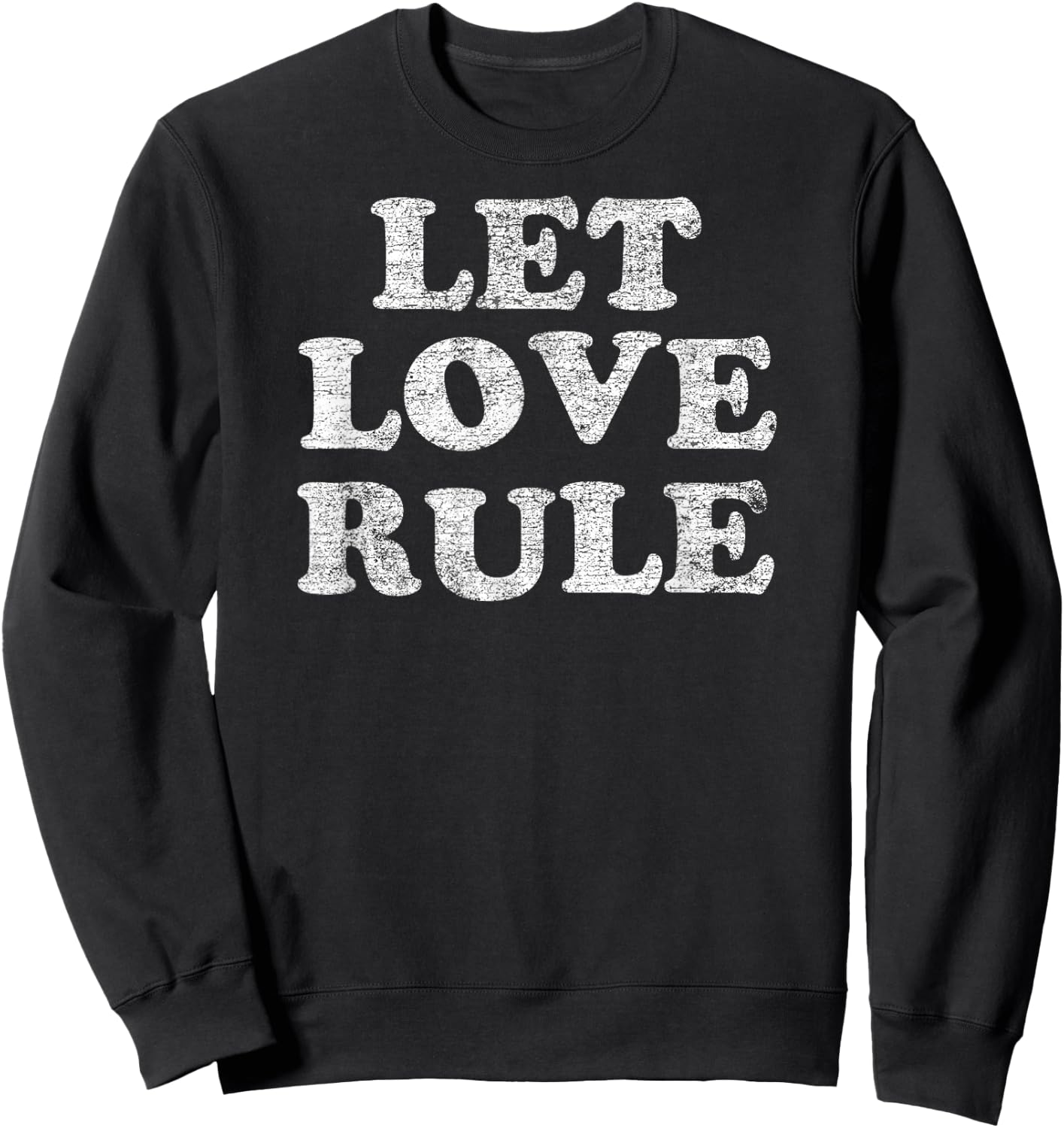Lenny Kravitz – Let Love Rule Text Sweatshirt - Sweatshirt | Black