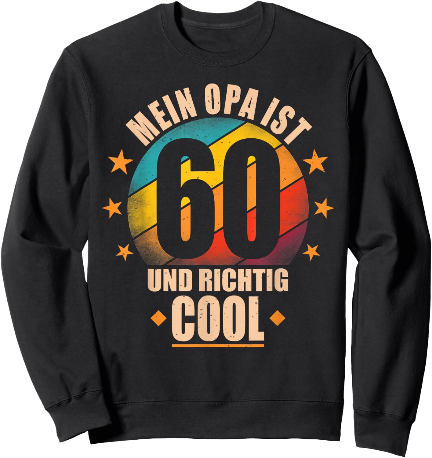 Mein Opa ist 60 und richtig cool - 60th Birthday Grandad , black, s Sweatshirt - Sweatshirt | Black