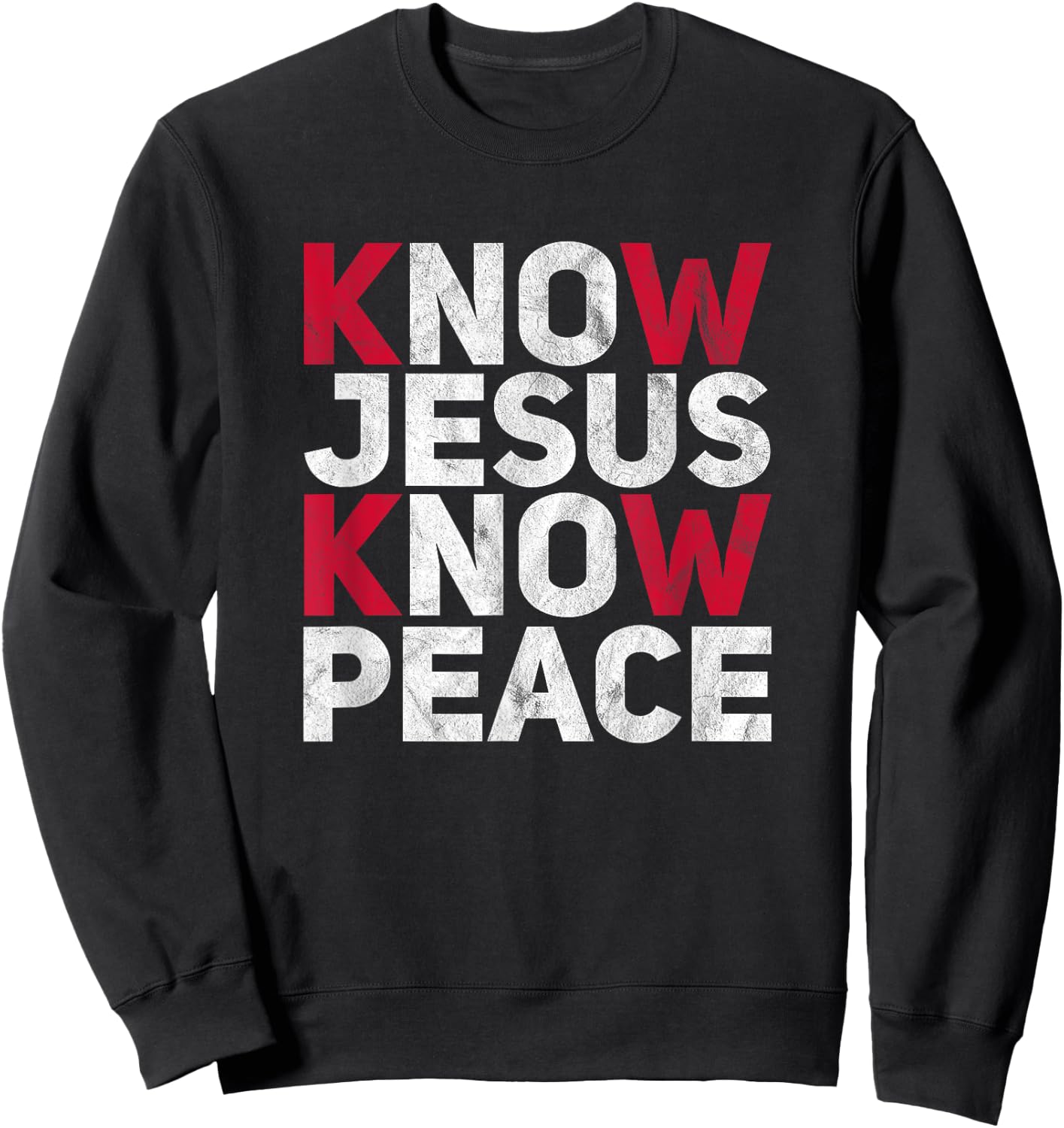Know Jesus Know Peace Christian Kindness Faith Sweatshirt - Sweatshirt | Black