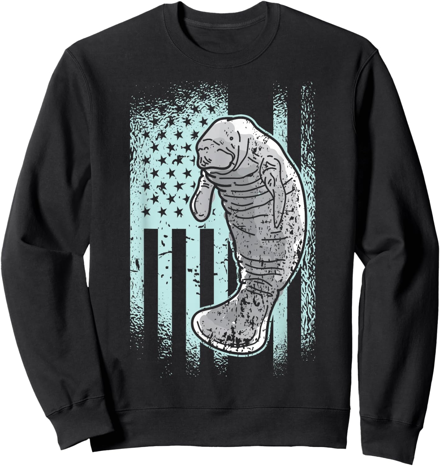 USA Manatee Sweatshirt - Sweatshirt | Black