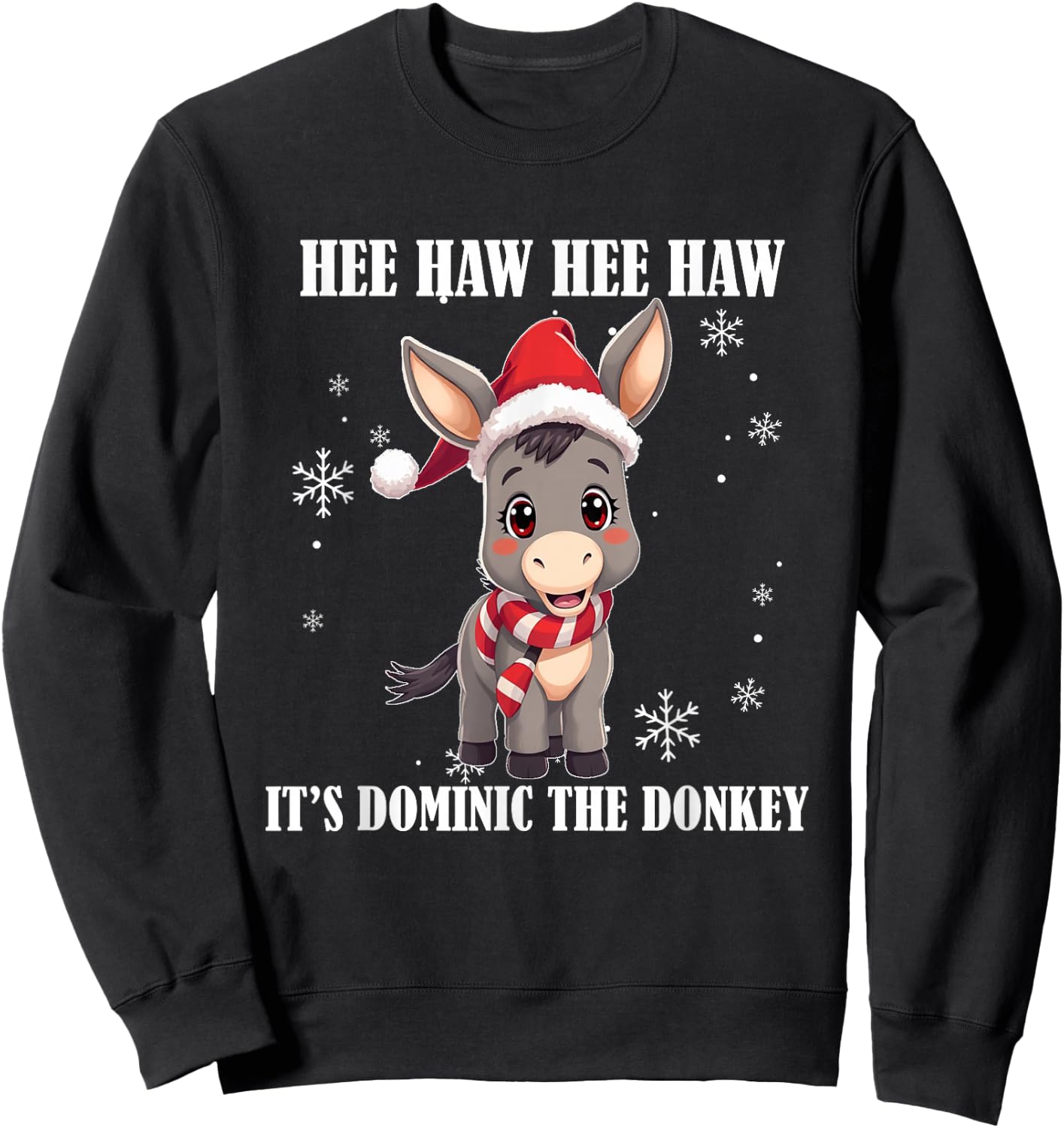 Funny Christmas Italian Christmas Donkey Dominic The Donkey Sweatshirt - Sweatshirt | Black