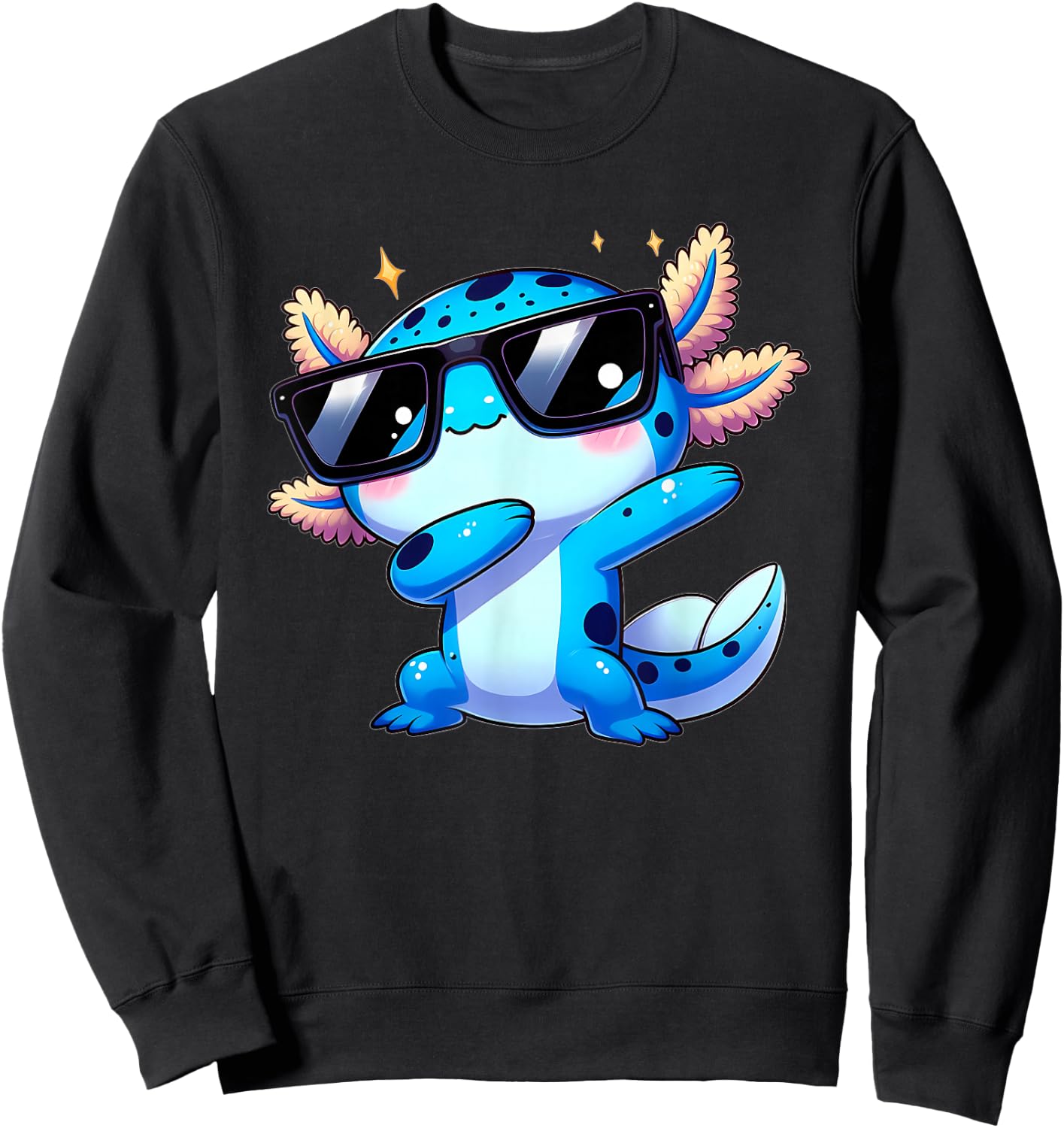 Funny Dabbing Axolotl Kawaii Axolotl Toddler Boys Kids , black Sweatshirt - Sweatshirt | Black