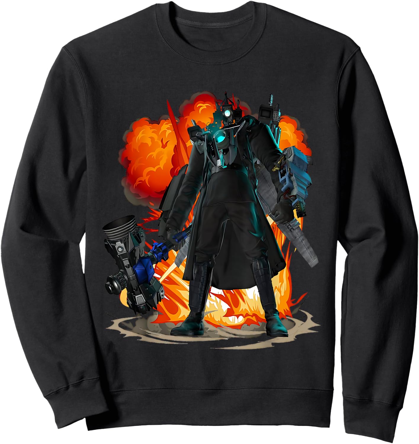 Birthday Boy Gifts for Kids, Adults Skibidi toilet Sweatshirt - Sweatshirt | Black