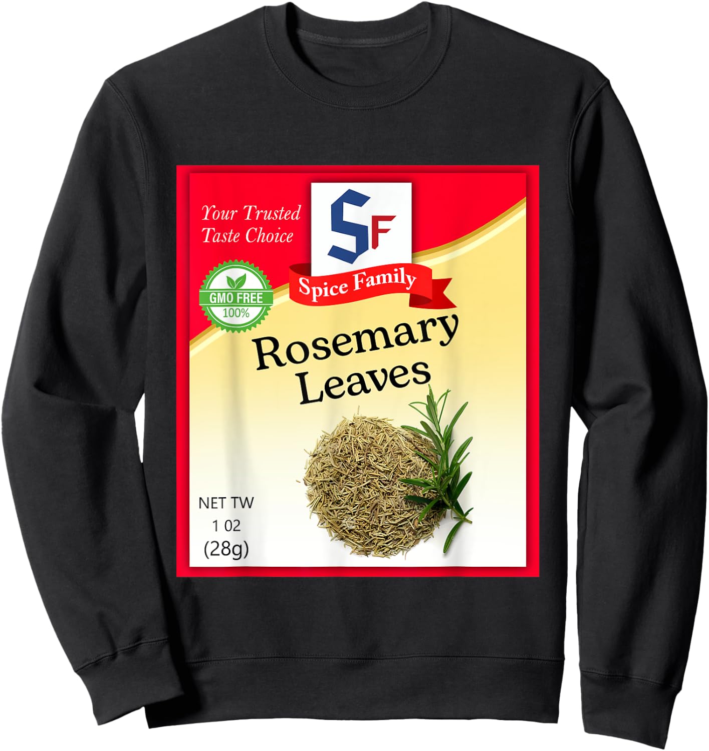 Rosemary Leaves Condiment Holiday Spice Group Costumes Sweatshirt - Sweatshirt | Black