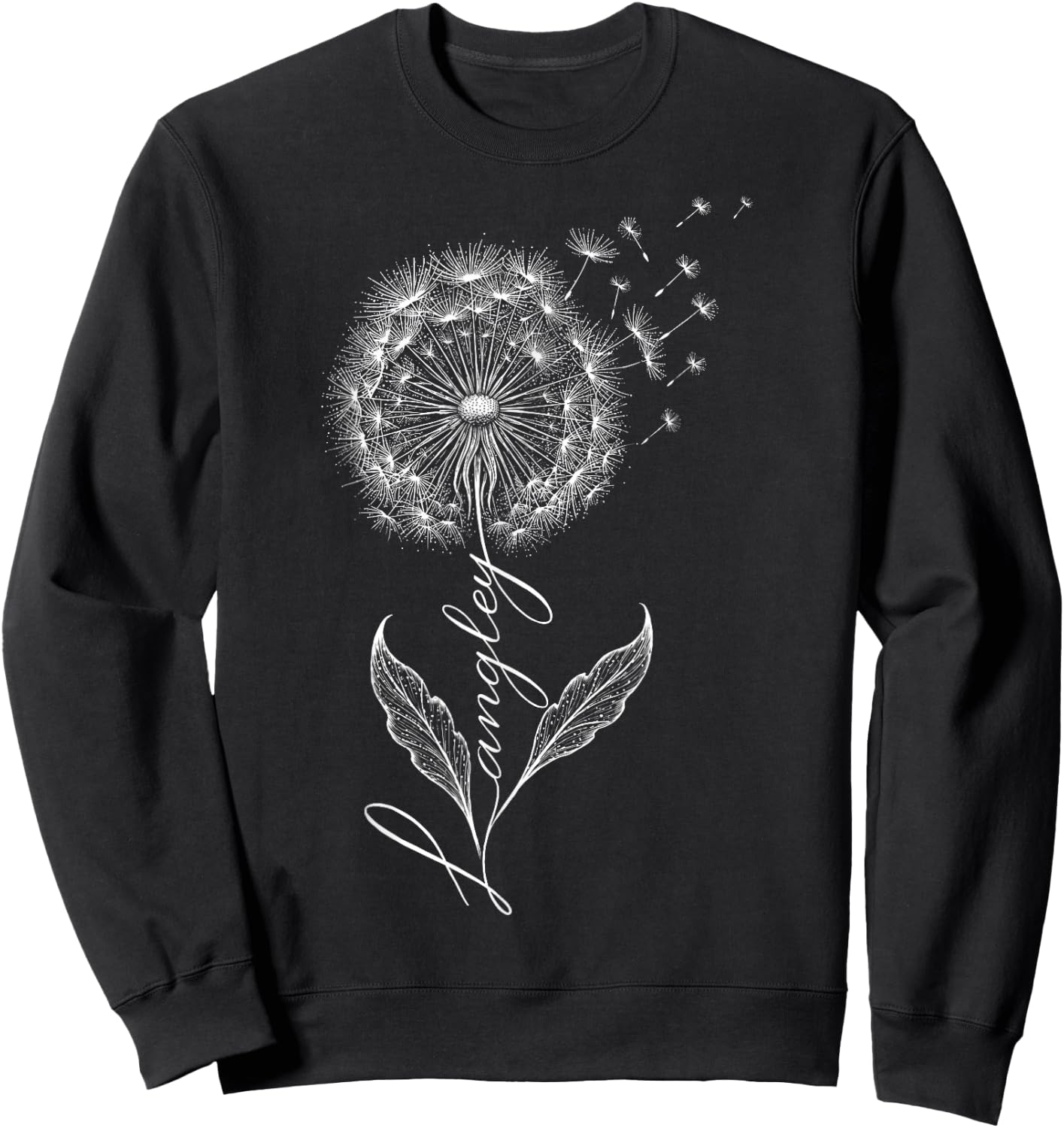 Vintage Langley Name Gifts Women Kids Sweatshirt - Sweatshirt | Black