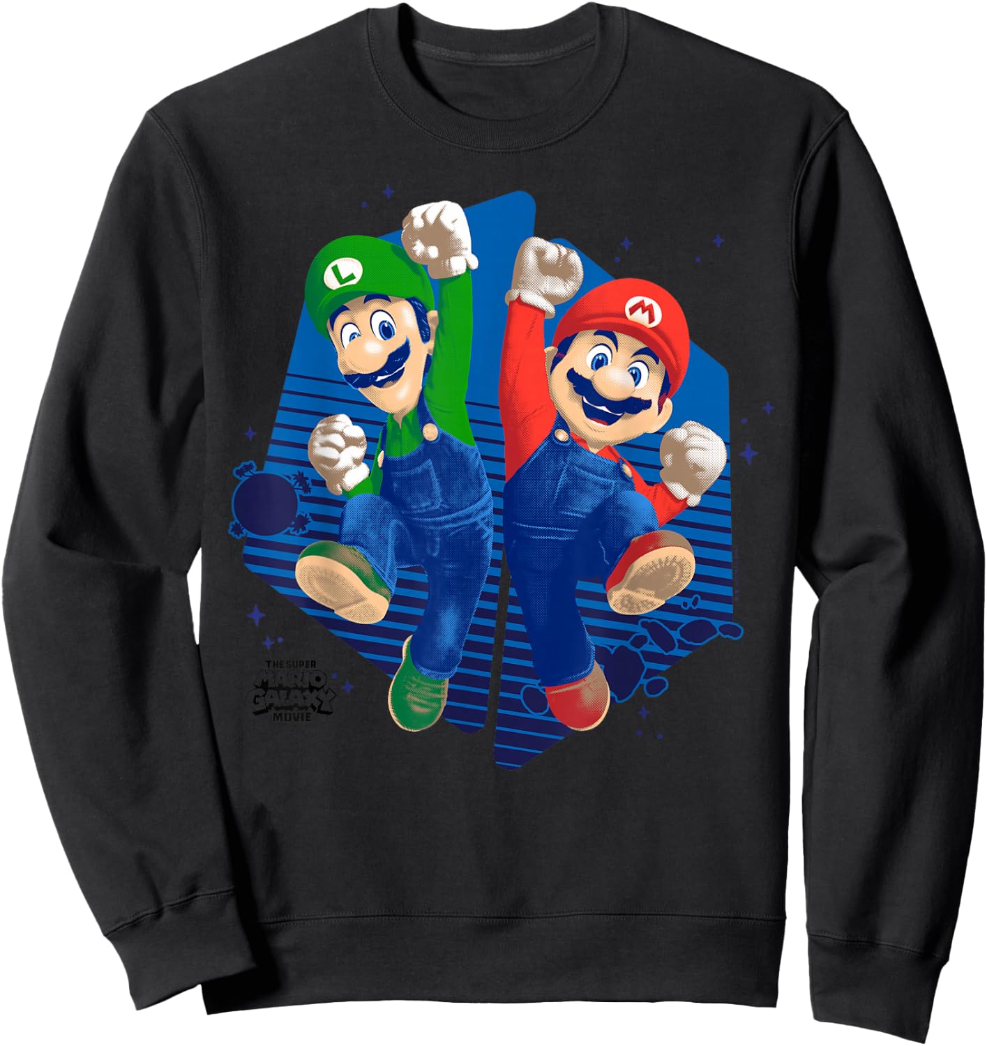 The Super Mario Galaxy Movie Mario & Luigi Galaxy Jump Sweatshirt - Sweatshirt | Black