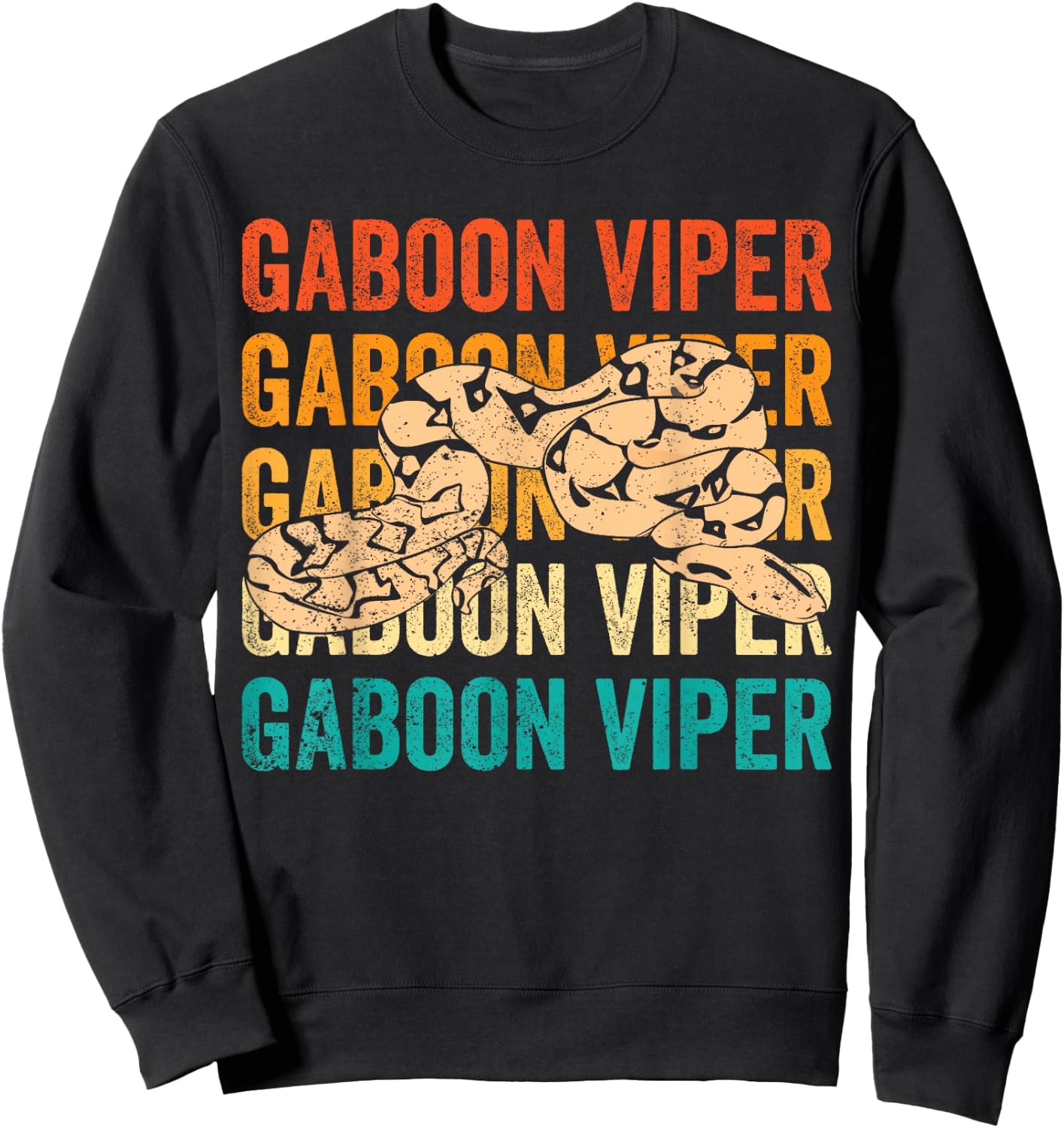 Gaboon Viper Retro Sweatshirt - Sweatshirt | Black