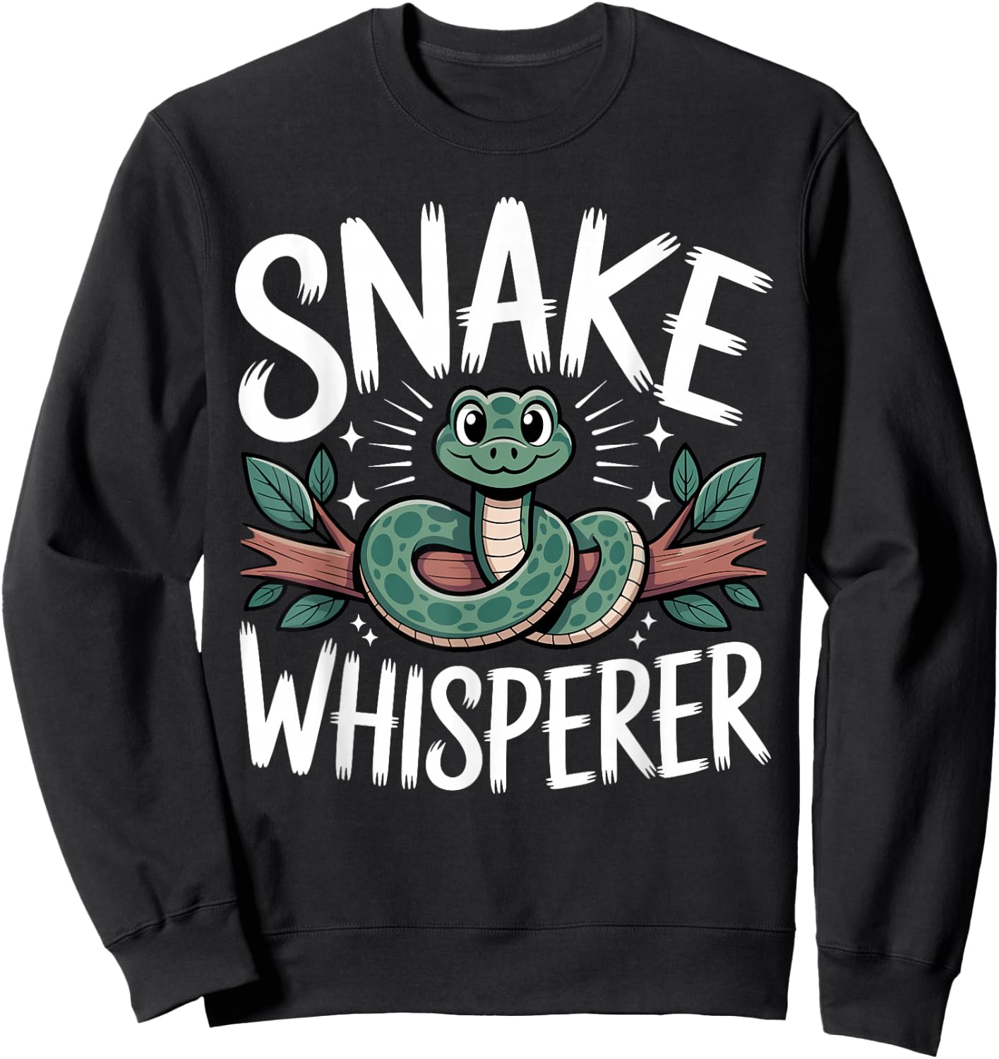 Funny Snake Design Women Kids Snake Whisperer Sweatshirt - Sweatshirt | Black