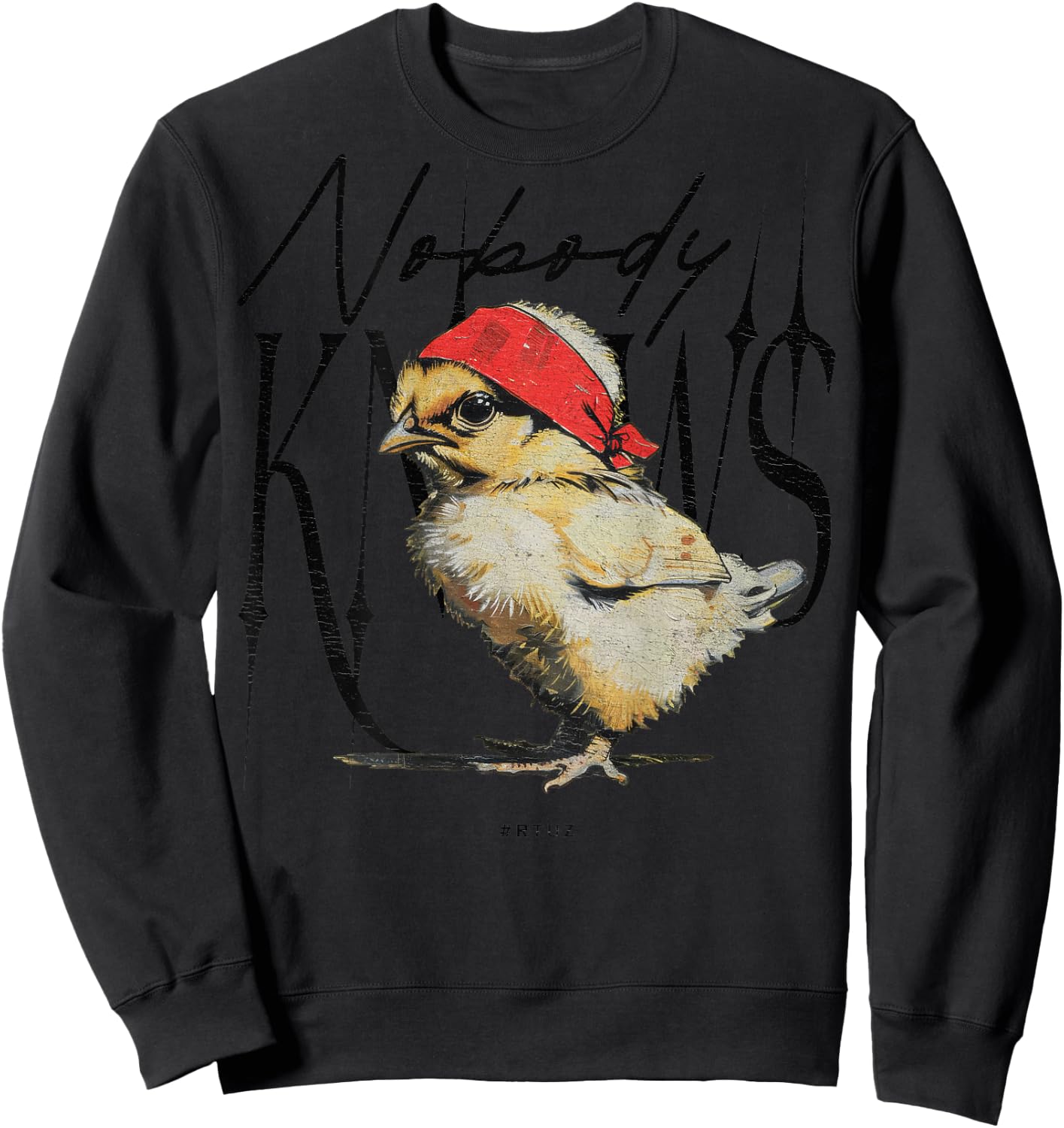 Hip Hop Vintage Hipster Y2K Edgy Urban Backprint Streetwear Sweatshirt - Sweatshirt | Black