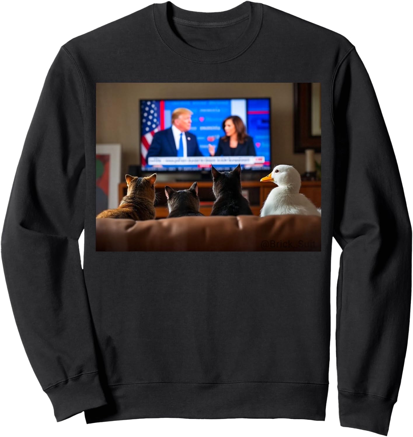 Cats And The Ducks Trump Shirt, Cats And The Ducks Trump Sweatshirt - Sweatshirt | Black