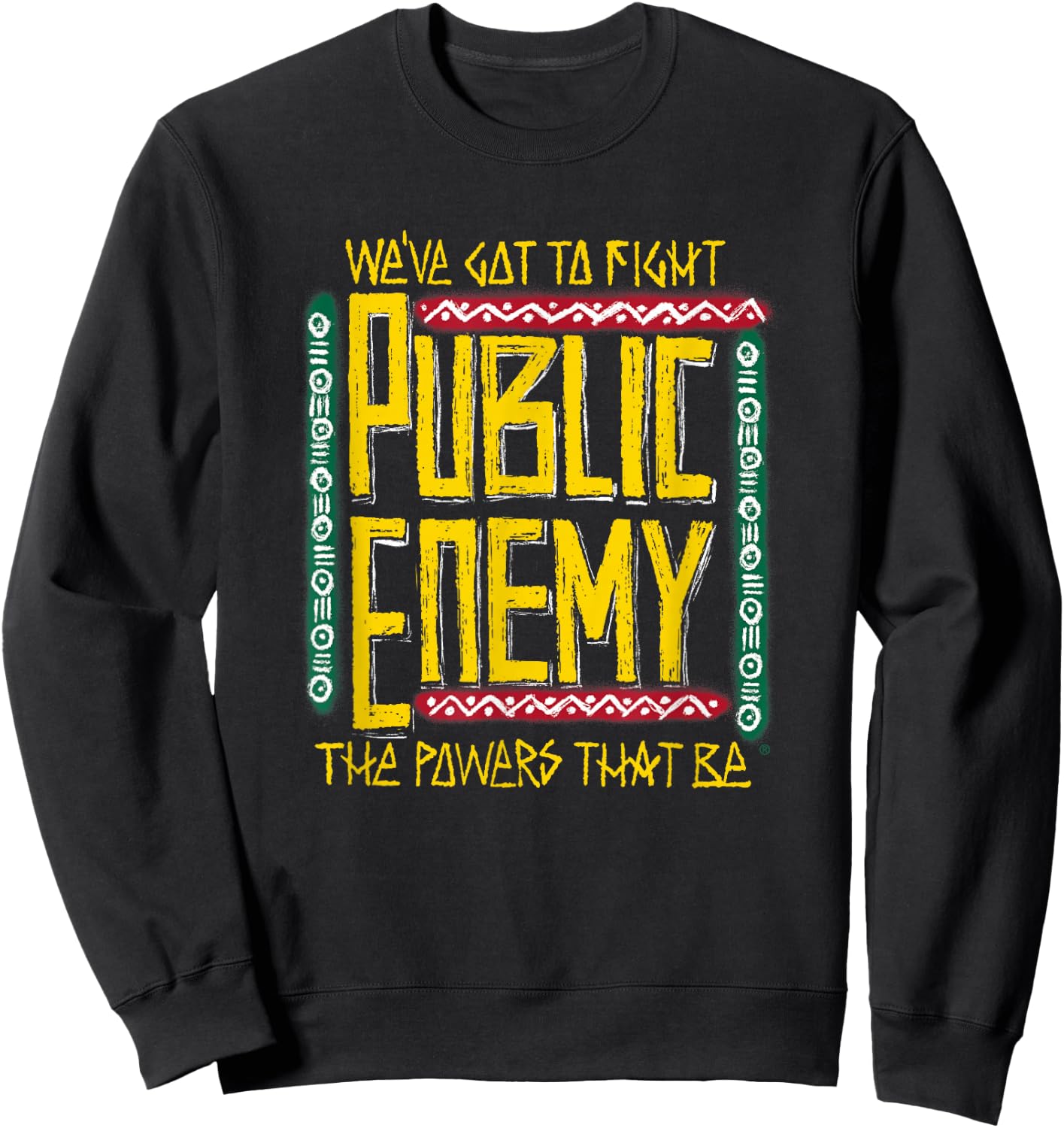 Public Enemy | Fight The Power | 1990s Vintage Legends , black Sweatshirt - Sweatshirt | Black