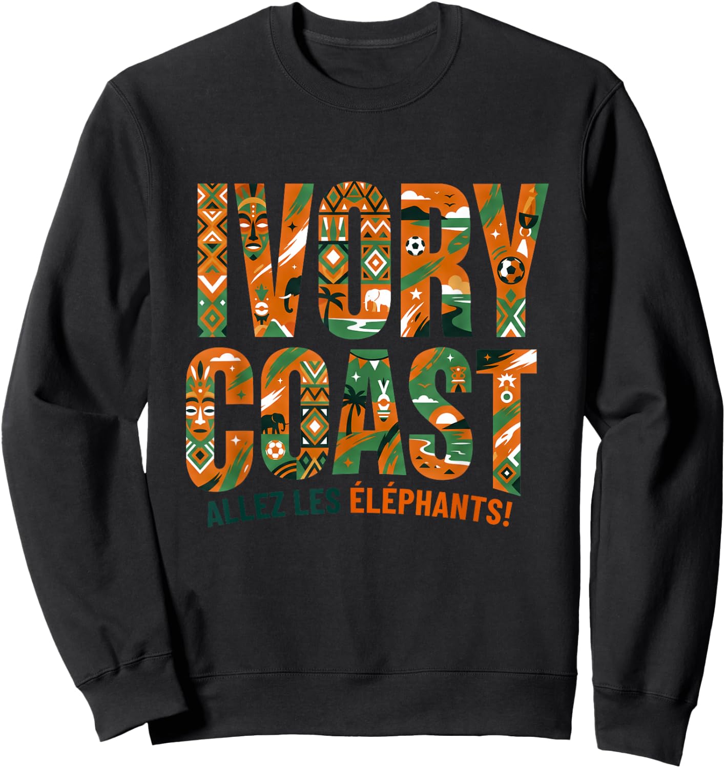 Cote D'Ivoire Ivory Coast Sweatshirt - Sweatshirt | Black