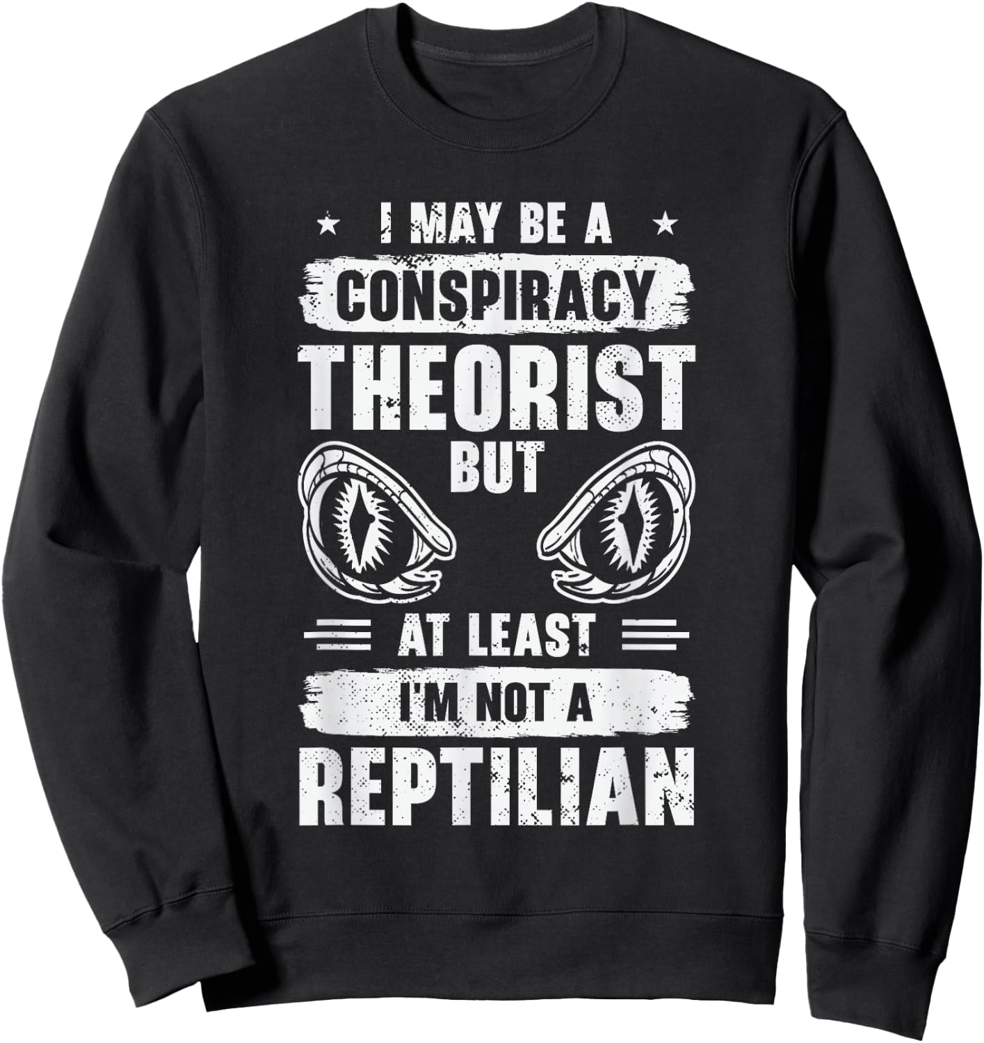 Lizard Reptilian Agenda Conspiracy Theory Sweatshirt - Sweatshirt | Black