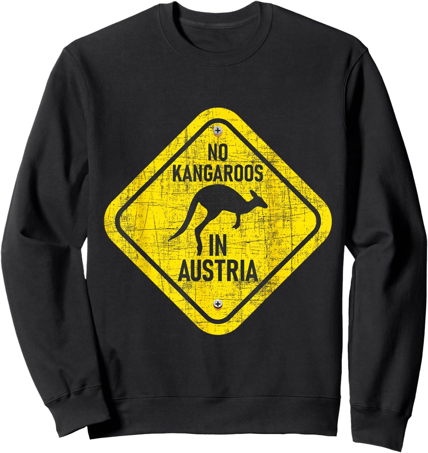 Zookeeper Wildlife Animal Lover with German Text "No Kangaroo in Austria, black Sweatshirt - Sweatshirt | Black