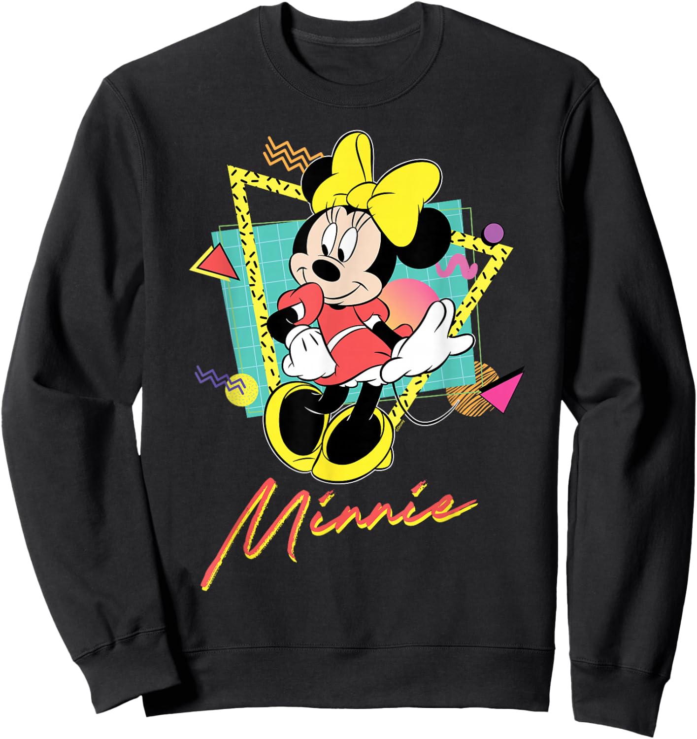 Disney Minnie Mouse Retro ’90s Couples Matching Valentine’s Sweatshirt - Sweatshirt | Black