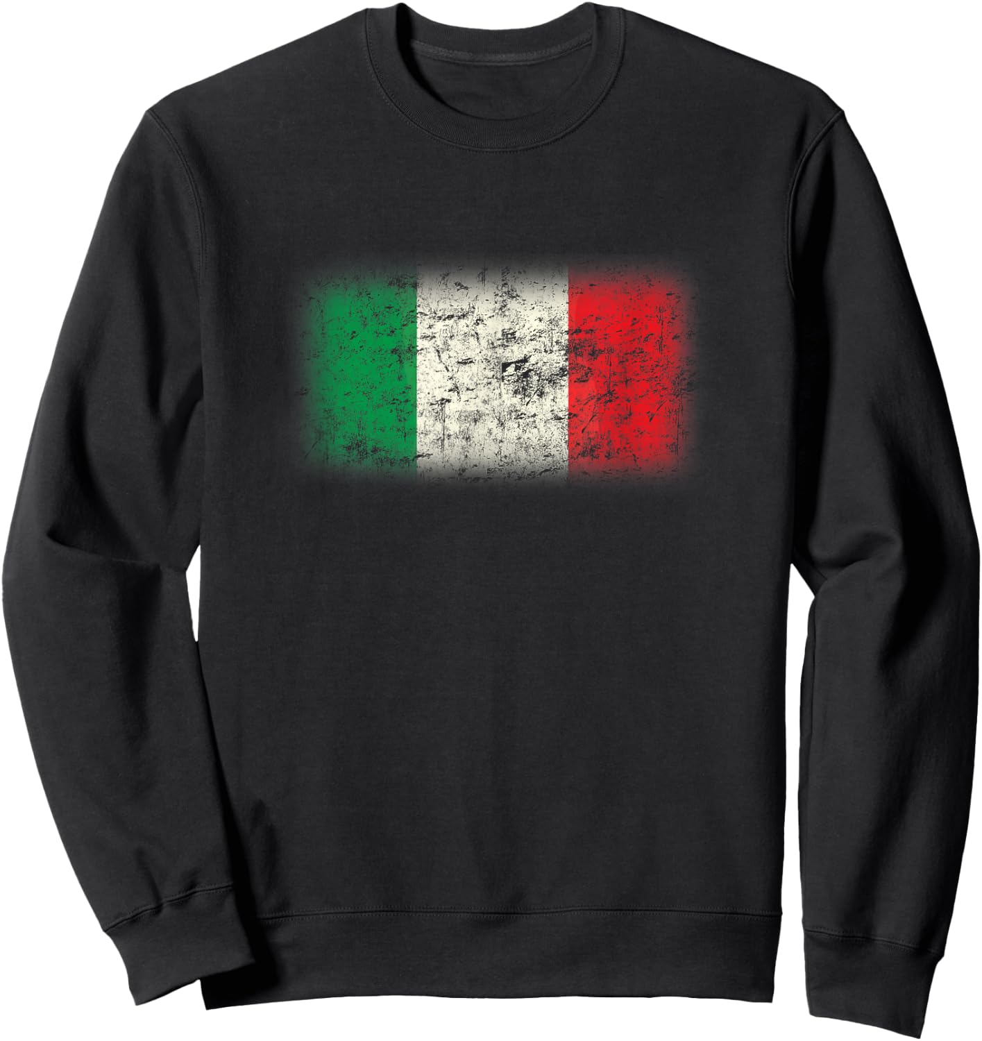 Vintage Italy Flag Cool Italia Italian Flags Gift Men Women Sweatshirt - Sweatshirt | Black