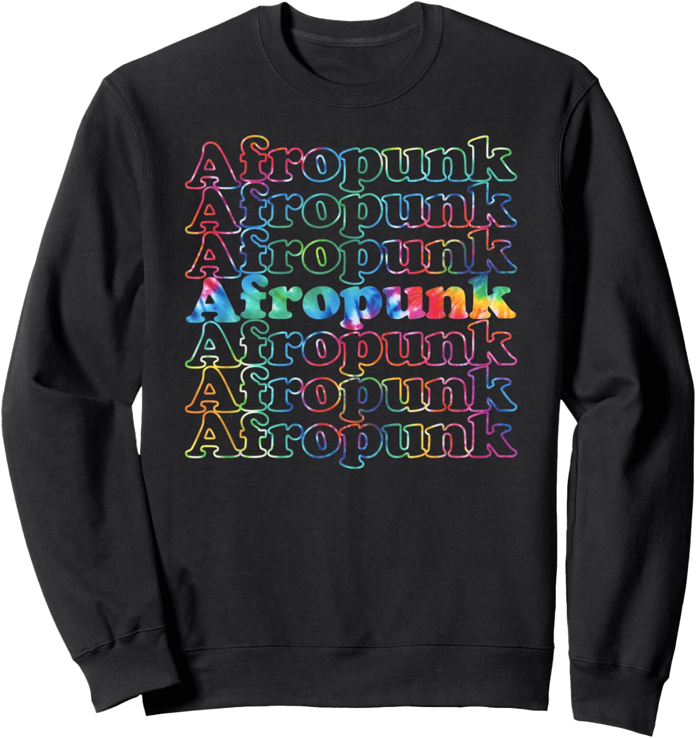 Afropunk Music Tie Dye Sweatshirt - Sweatshirt | Black