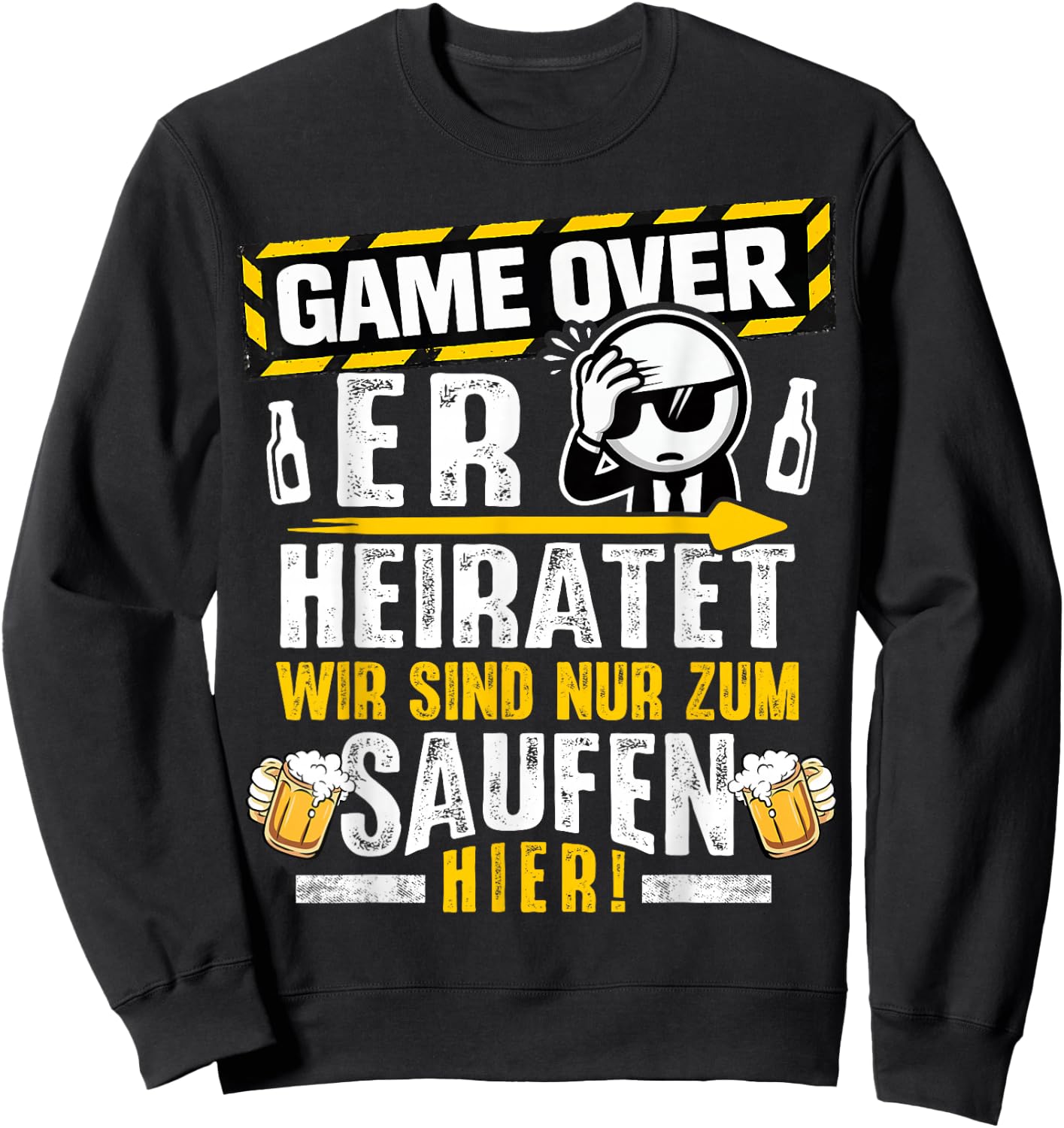 JGA Männer Junggesellenabschied Team Bräutigam JGA Sweatshirt - Sweatshirt | Black