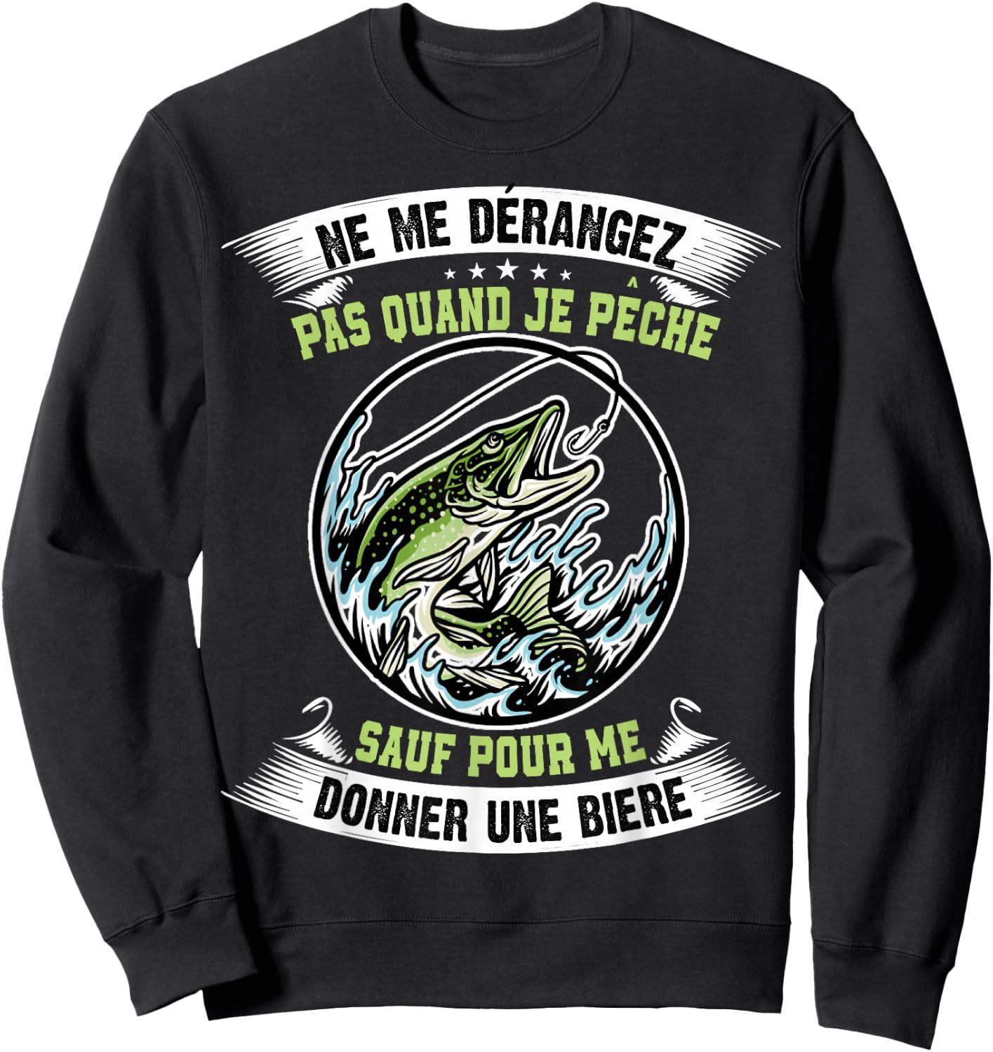 Predatory Fishing, Gift Pike Fisherman , Black Sweatshirt - Sweatshirt | Black
