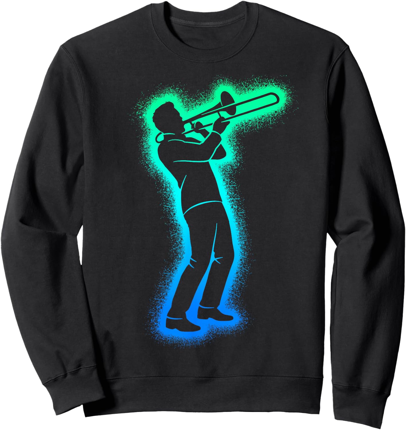 Trombone Player Trombonist Men Boys Kids Trombone Sweatshirt - Sweatshirt | Black