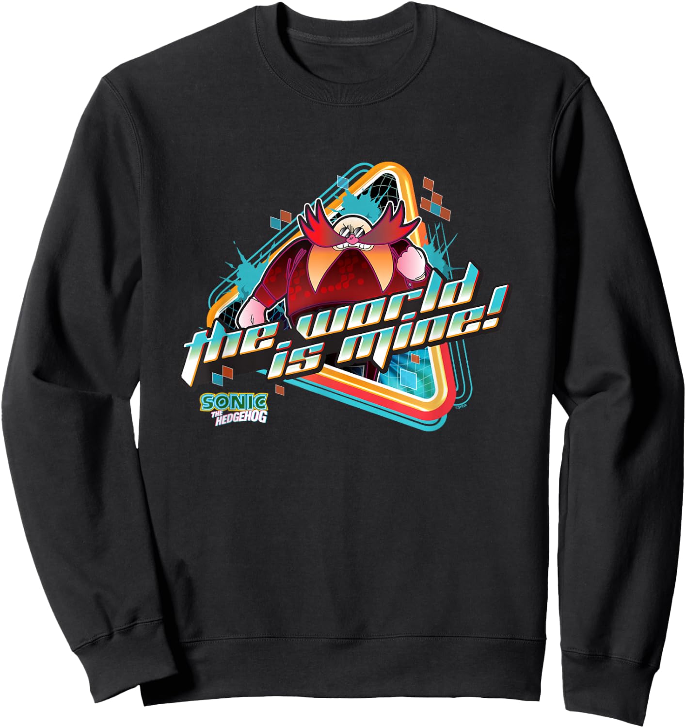 Sonic The Hedgehog The World Is Mine! Dr. Eggman Retro Sweatshirt - Sweatshirt | Black