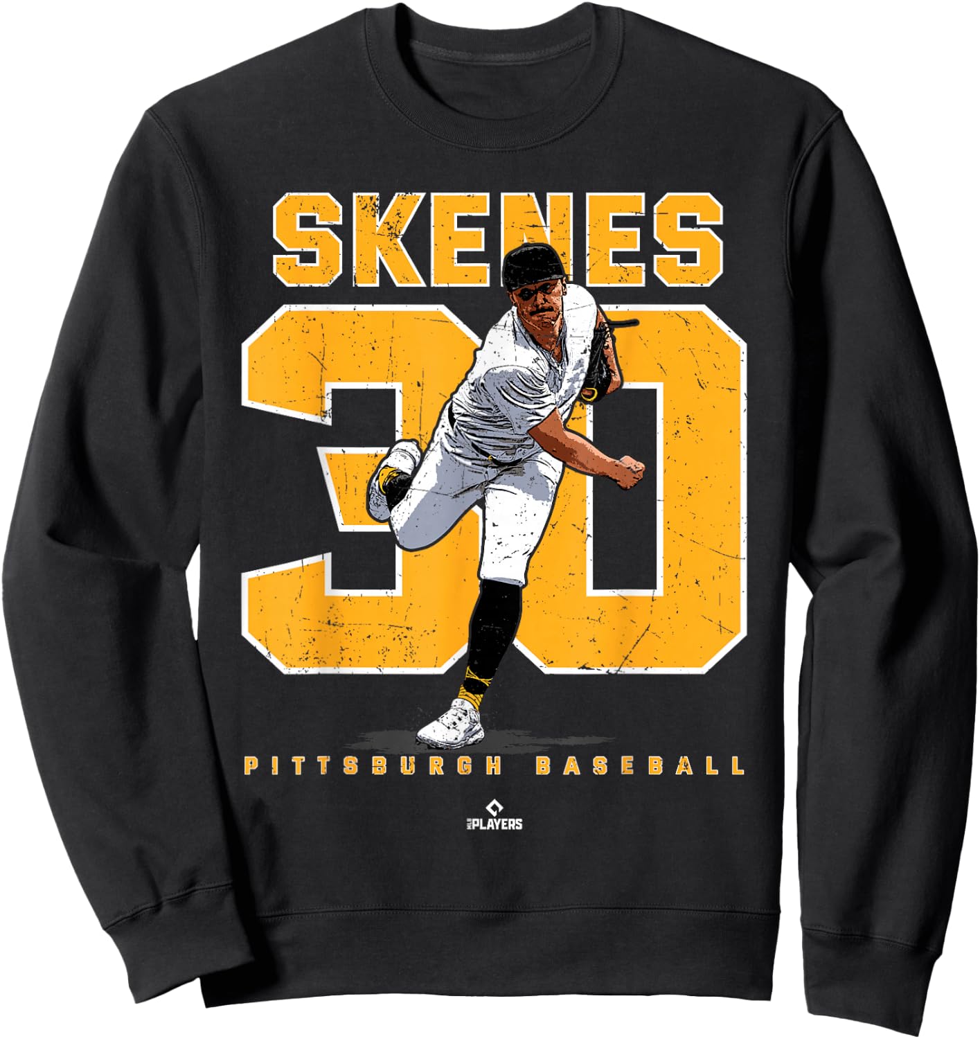 Number & Portrait Paul Skenes Pittsburgh MLBPA Sweatshirt - Sweatshirt | Black