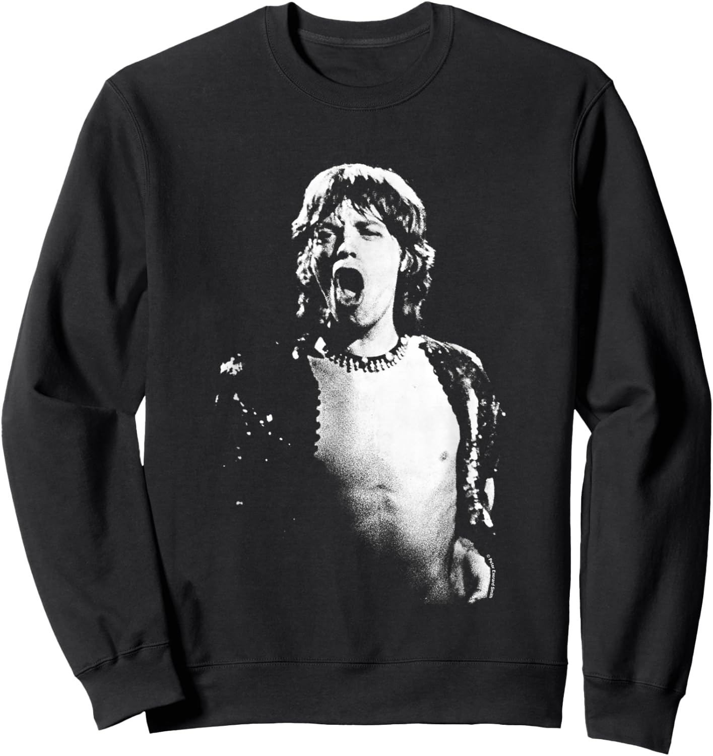 Mick Jagger 1971 Rolling Stones Live by Everard Smith Sweatshirt - Sweatshirt | Black