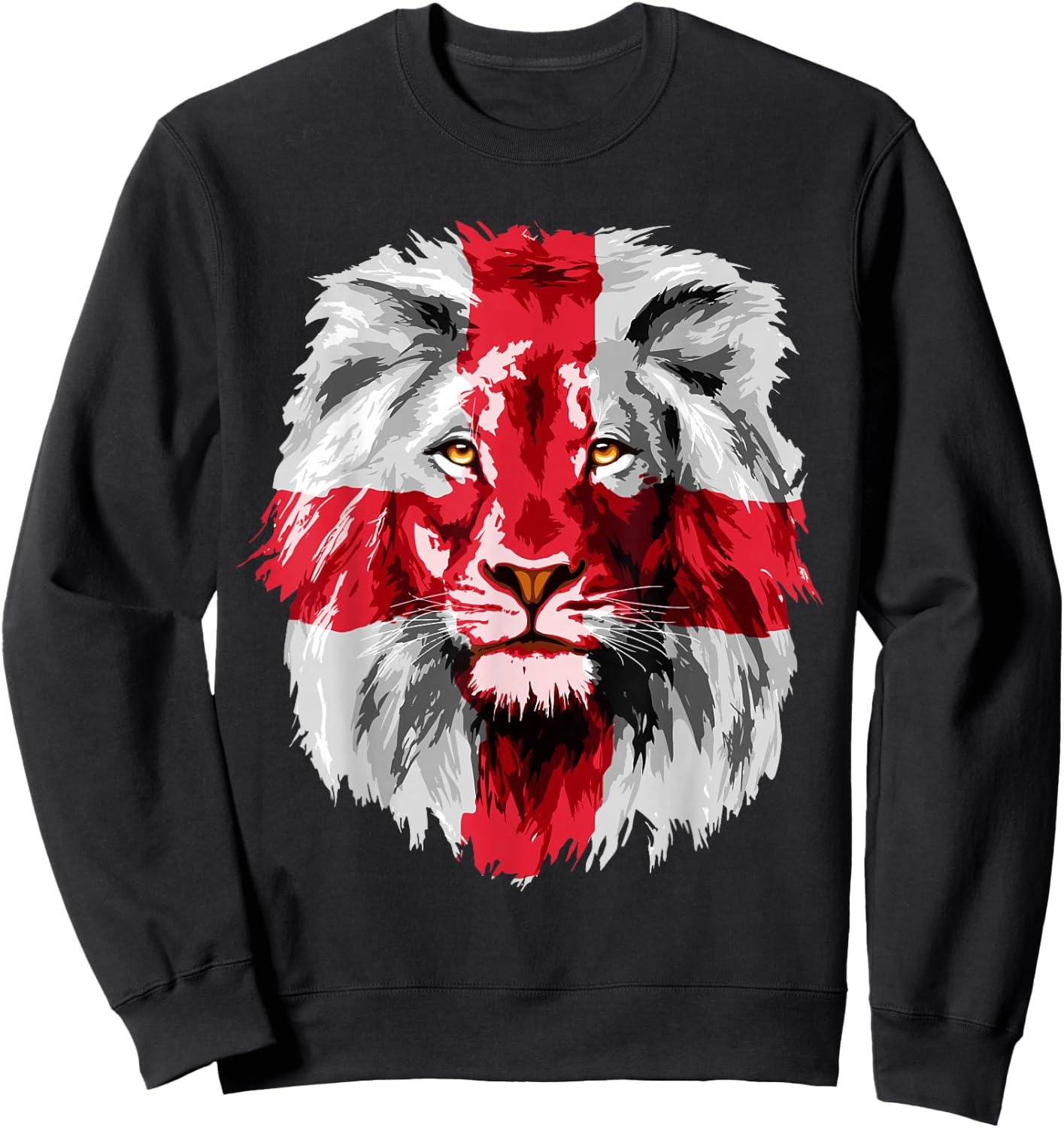 England National Flag Lion Face English England Flag , Black, S Sweatshirt - Sweatshirt | Black