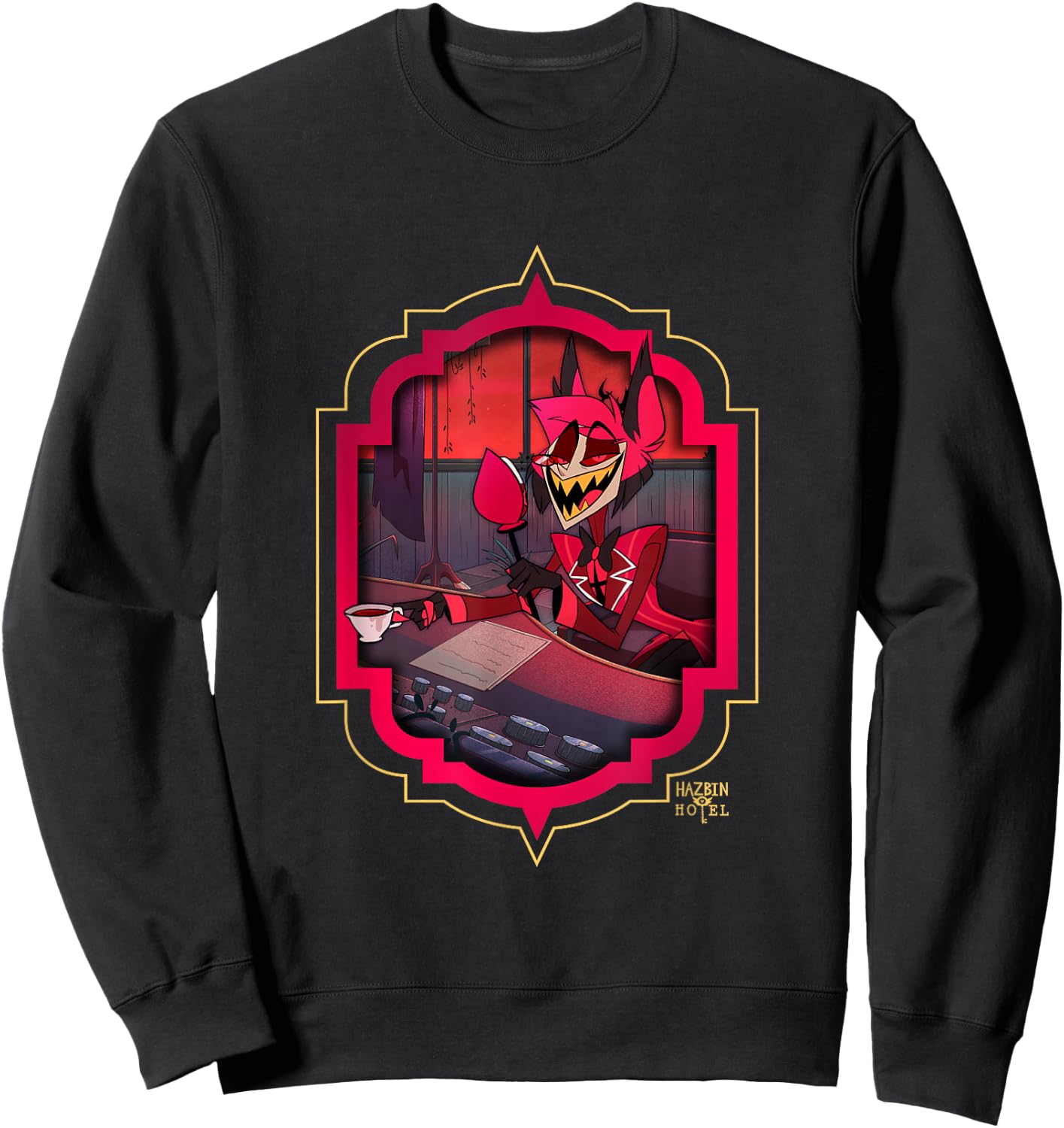 Hazbin Hotel - Alastor , black Sweatshirt - Sweatshirt | Black