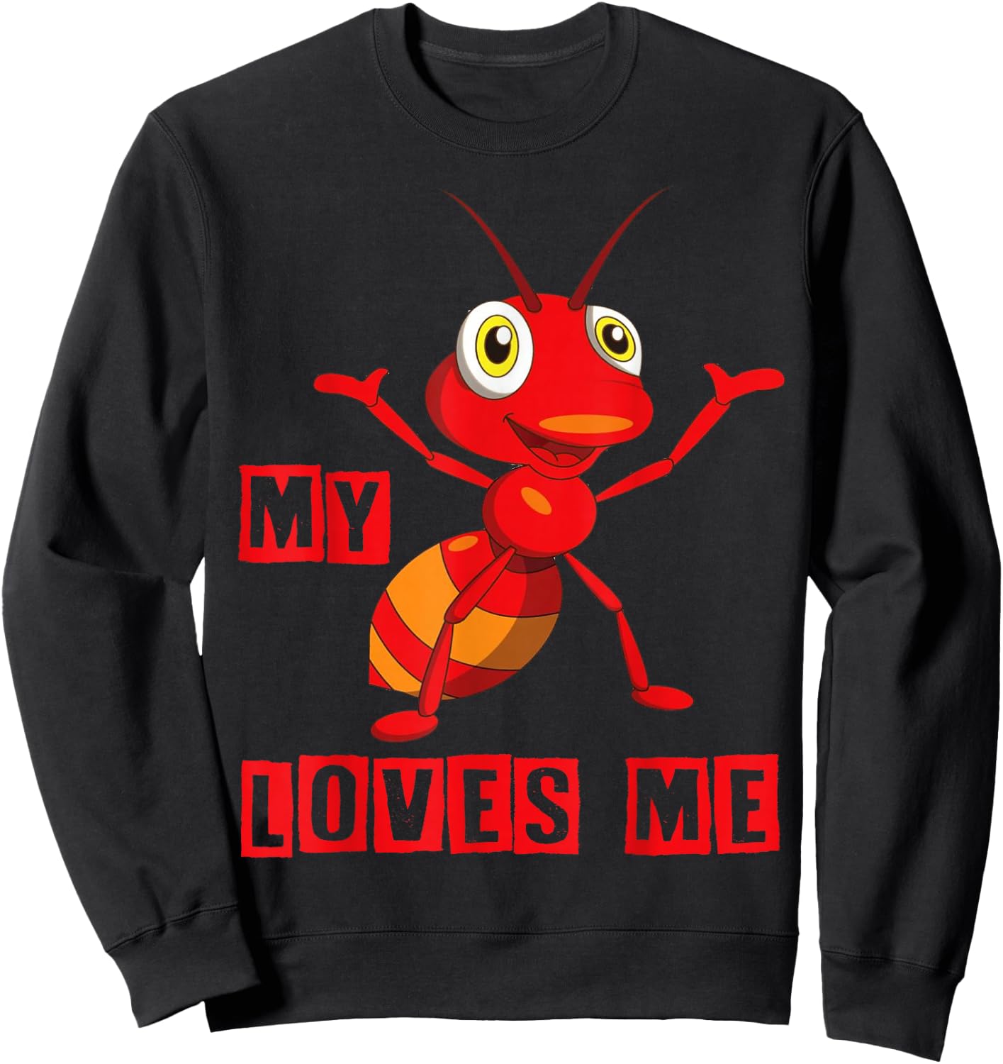 Ant Lovers_My Aunt Loves me for Nephew & Niece Sweatshirt - Sweatshirt | Black