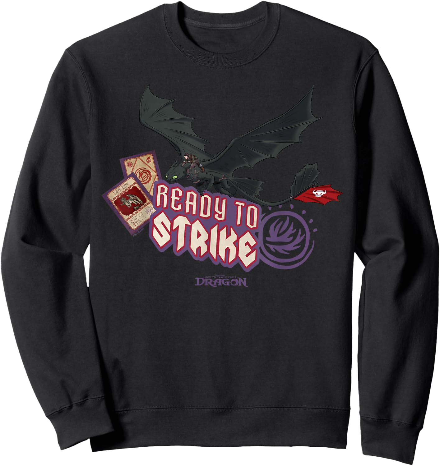 DreamWorks Dragons Toothless Ready to Strike Sweatshirt - Sweatshirt | Black