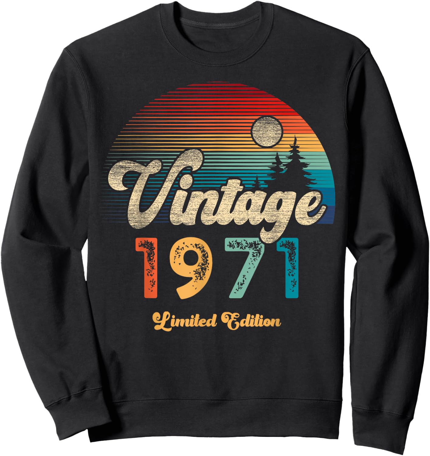 Vintage 1971 Limited Edition Sunset 54th Anniversary Sweatshirt - Sweatshirt | Black