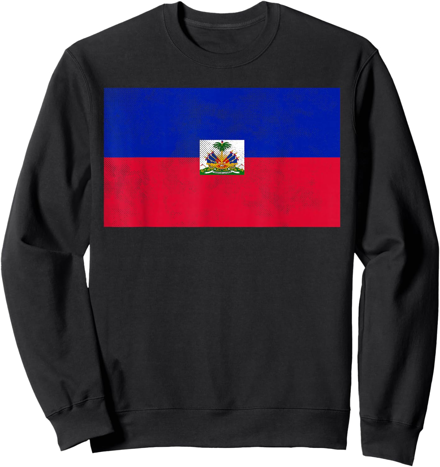 Vintage Haitian Flag Women Kids Boys Girls Sweatshirt - Sweatshirt | Black
