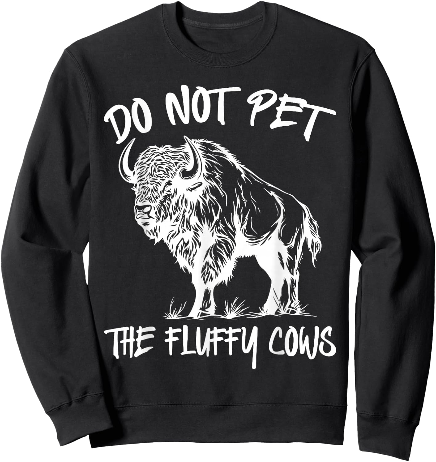 Sorry I'm Late I Saw a Fluffy Cow, Highland Cow Breeder Sweatshirt - Sweatshirt | Black