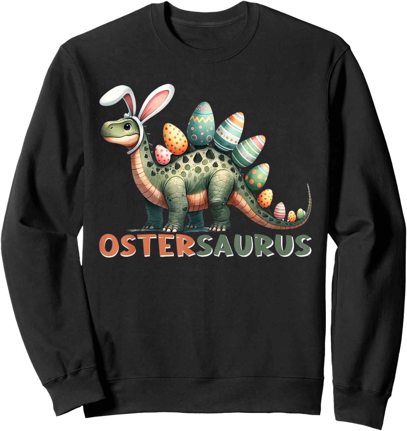 Ostergeschenke Ostern Outfit Junge Mädchen Dinosaurier Dino Sweatshirt - Sweatshirt | Black