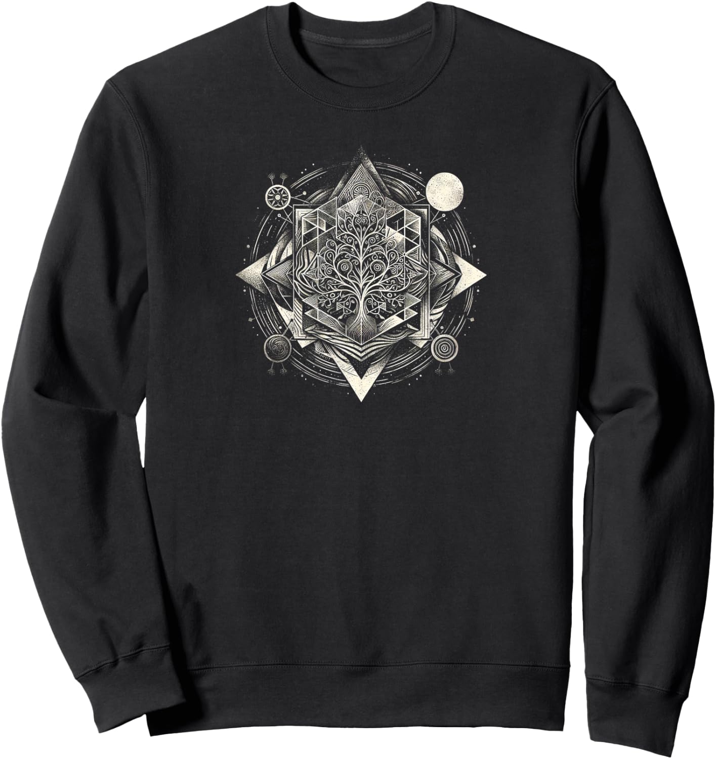 Geometrische Muster, inspiriert von der Natur Sweatshirt - Sweatshirt | Black