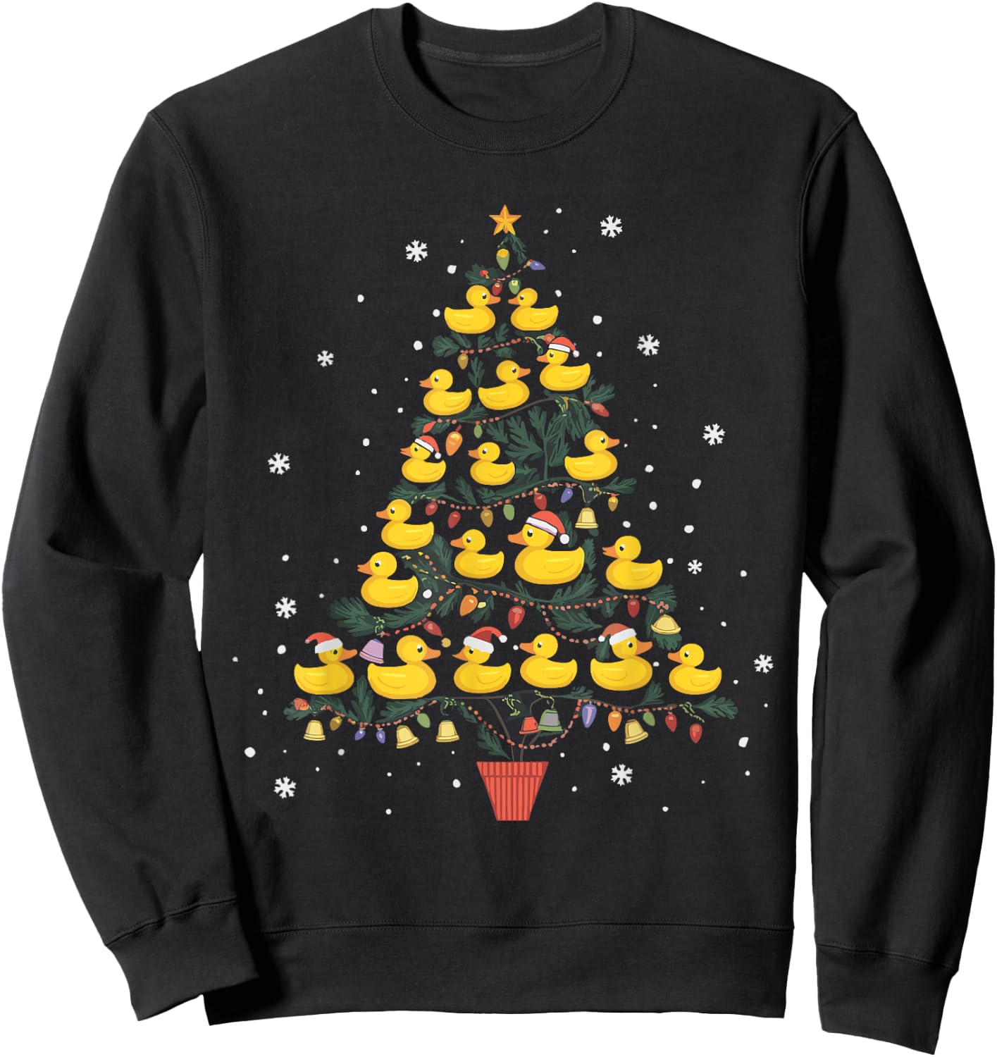 Rubber Duck Christmas Tree Sweatshirt - Sweatshirt | Black