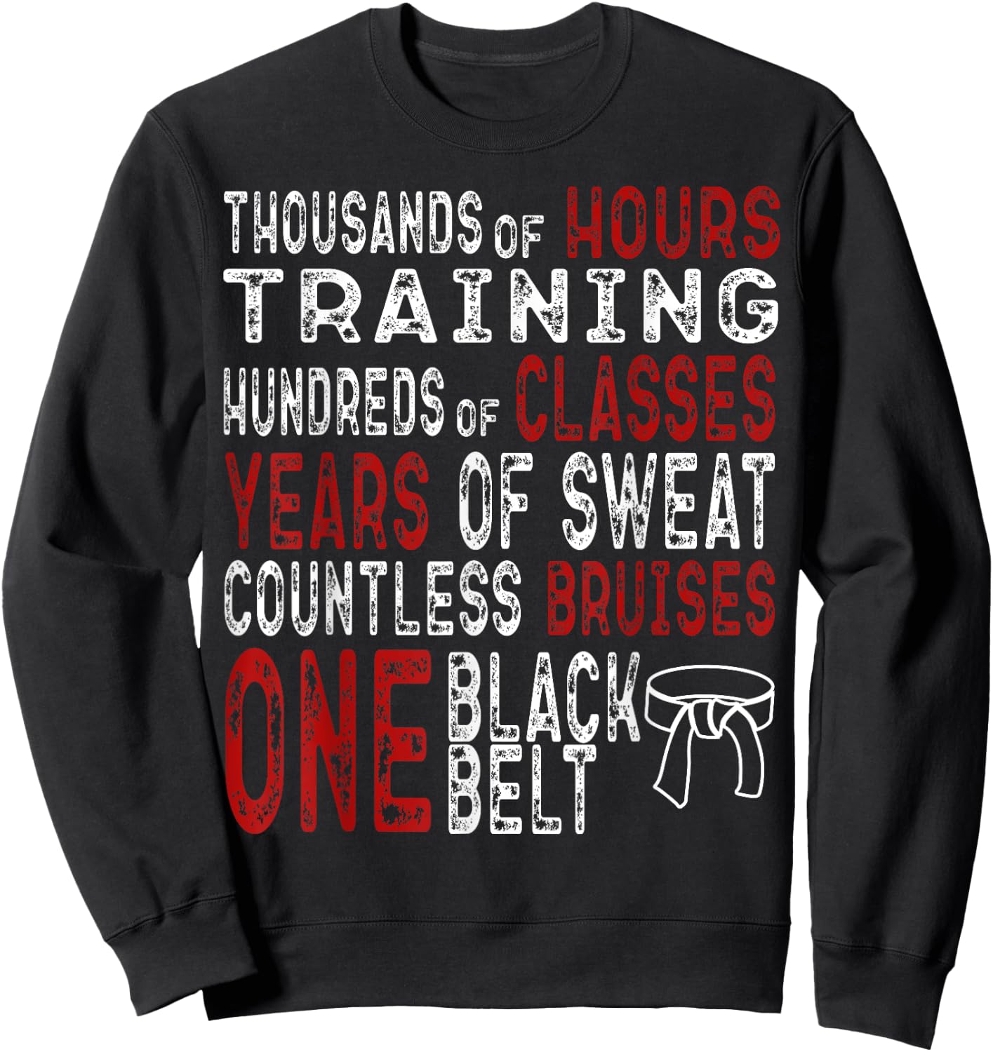 Black Belt Taekwondo Gifts Mixed Martial Arts Training Cool Sweatshirt - Sweatshirt | Black