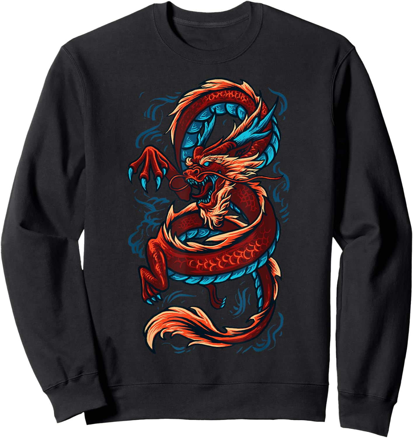 Best Dragon Gift East Asia Dragons Lover Clothes Chinese Dragon - -Adults - Black - Small - Short Sleeve - Modern - Dragon Theme Women's Sweatshirt - Sweatshirt | Black