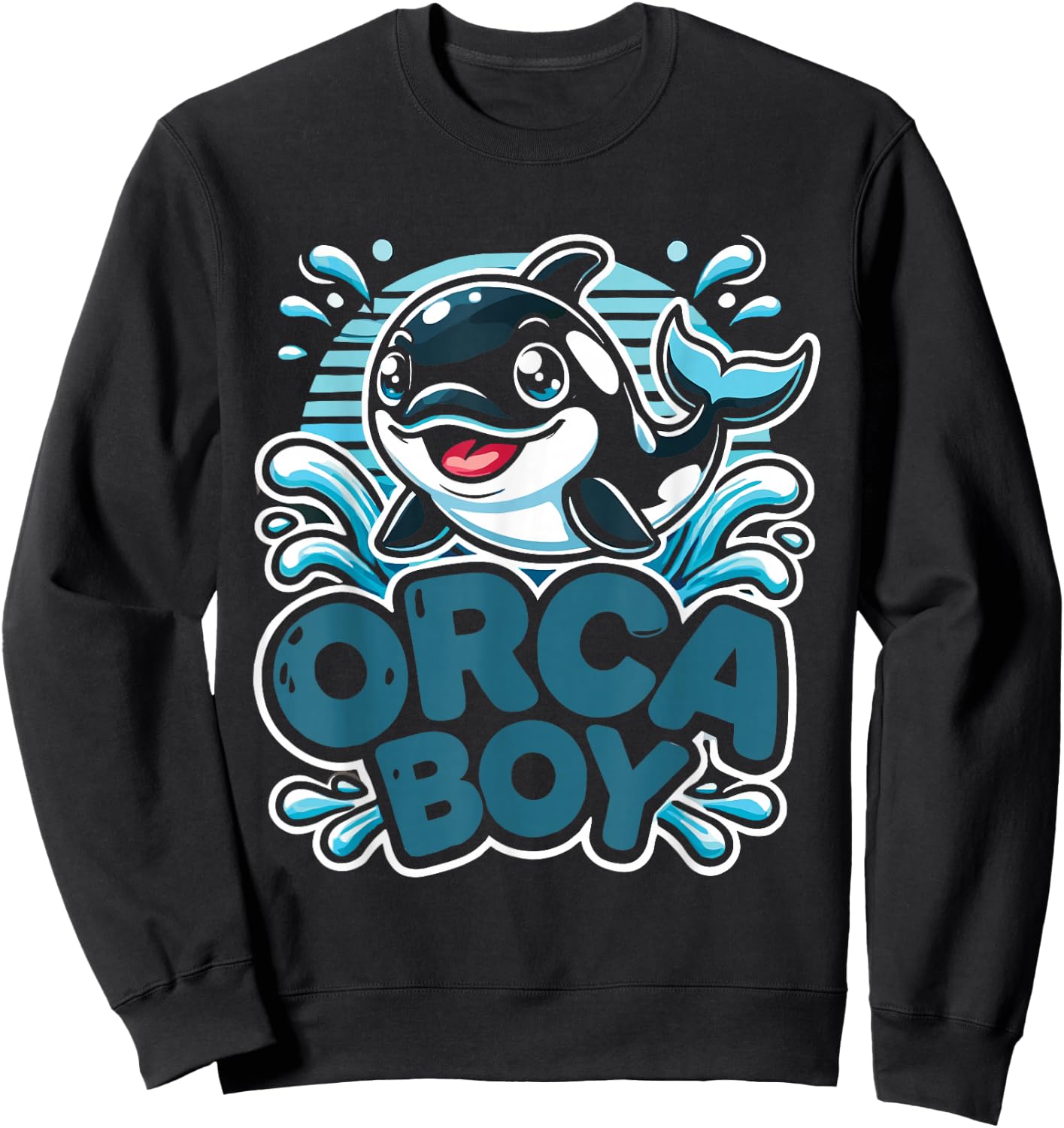 Funny Orca Cute Orca Toddler Boys Orcas - Black, Small Sweatshirt - Sweatshirt | Black