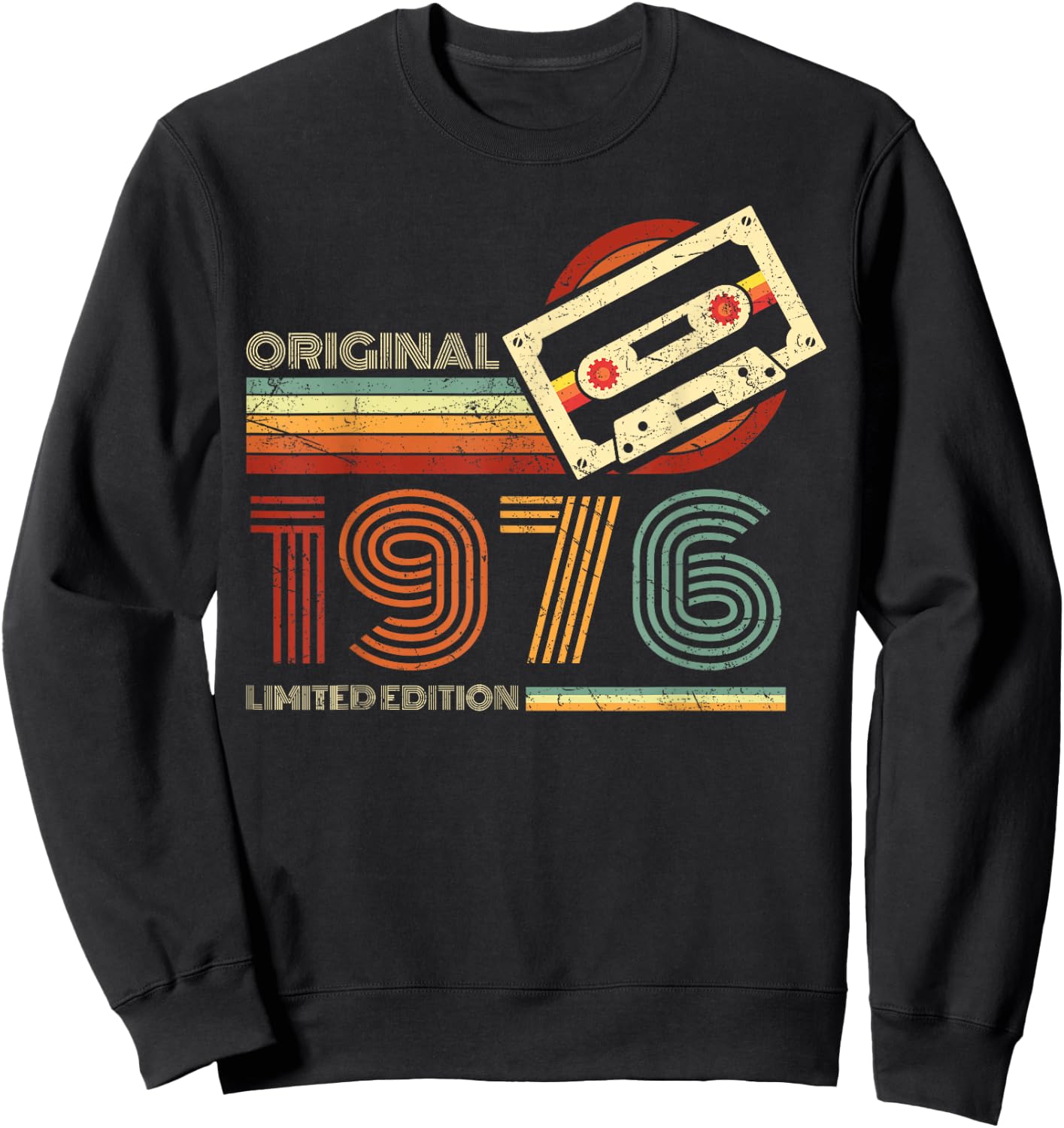 Vintage 1976 Retro Birthday Shirt 50th Birthday Sweatshirt - Sweatshirt | Black