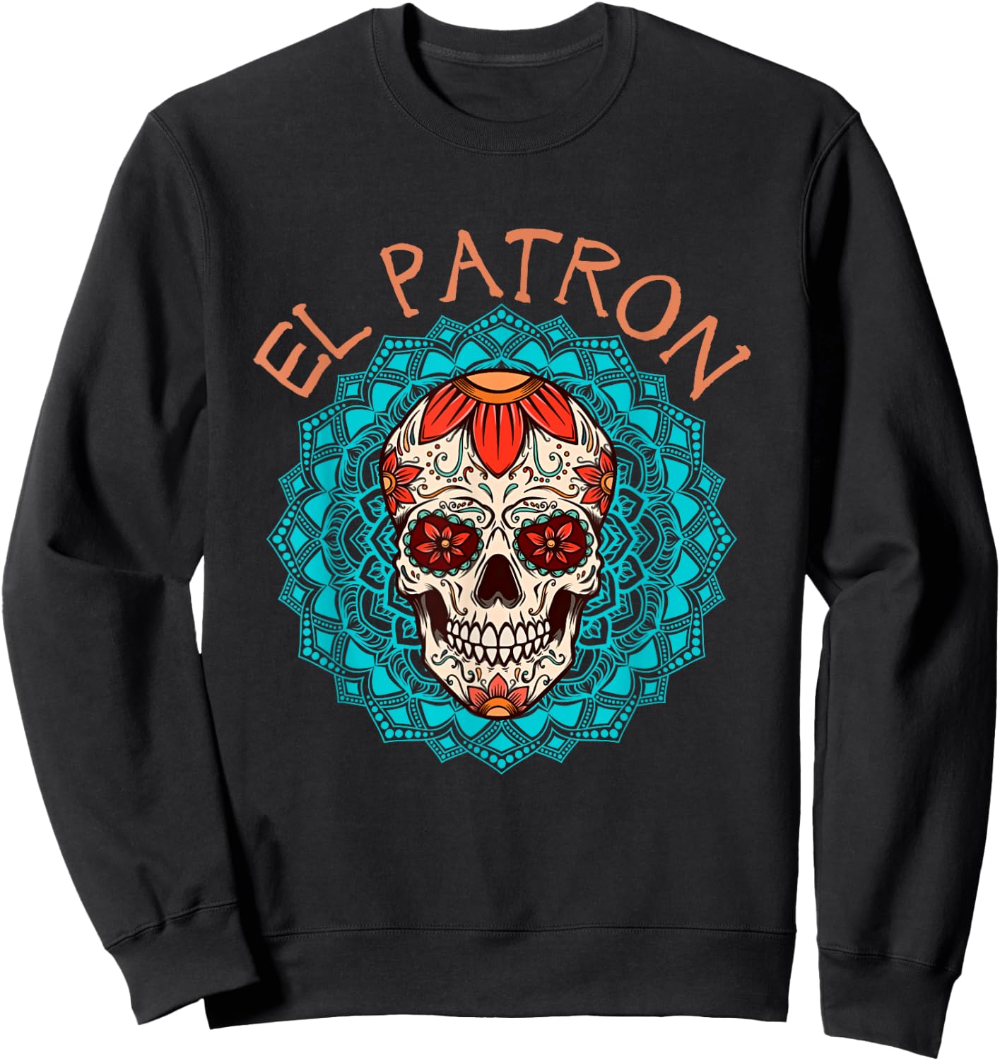 El Patron El Jefe Dia de los Muertos Zuckerschädel für Herren Sweatshirt - Sweatshirt | Black