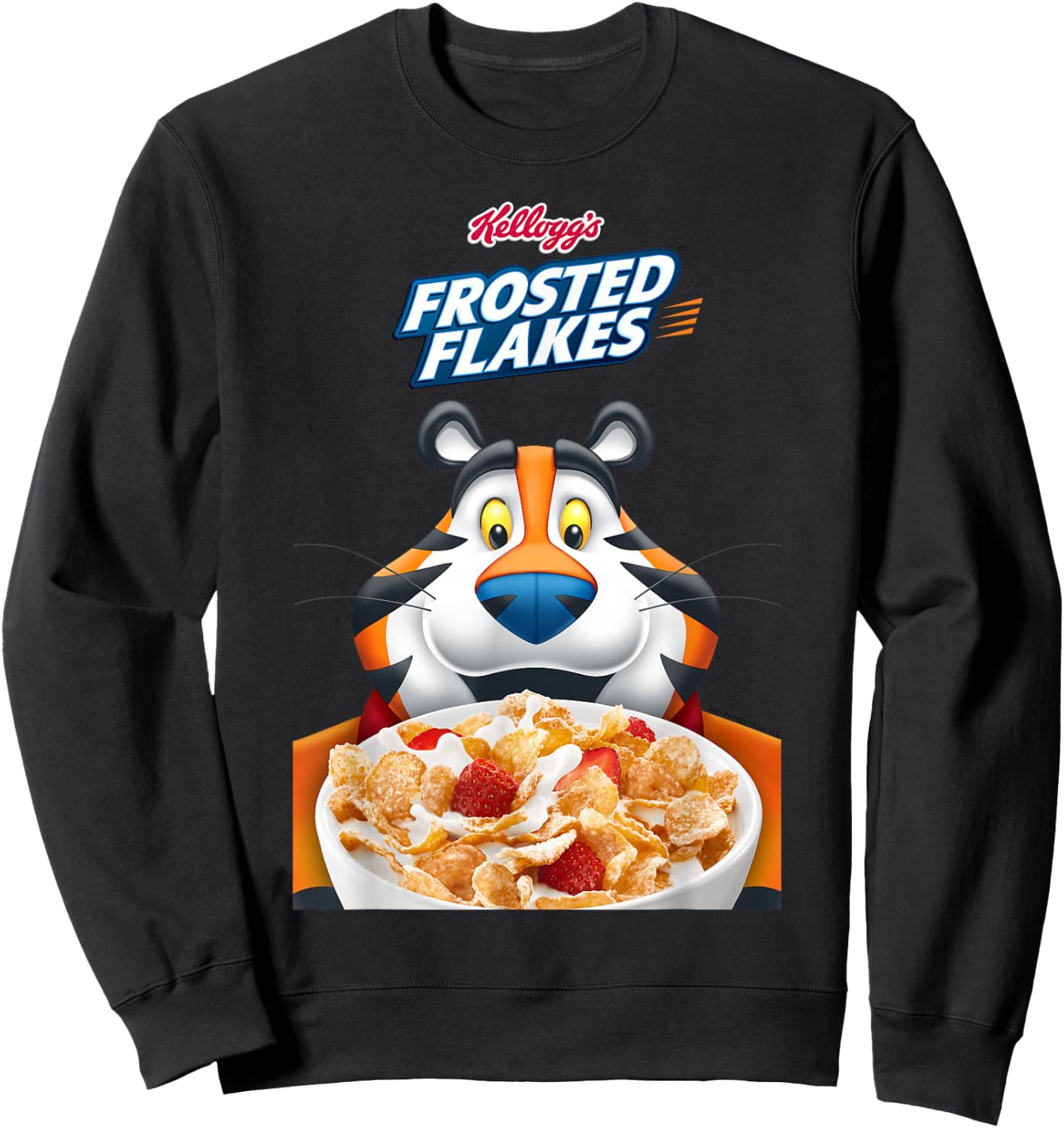 Kellogg's Frosties Tony the Tiger Frosted Cereal Bowl , Blue, S Sweatshirt - Sweatshirt | Black
